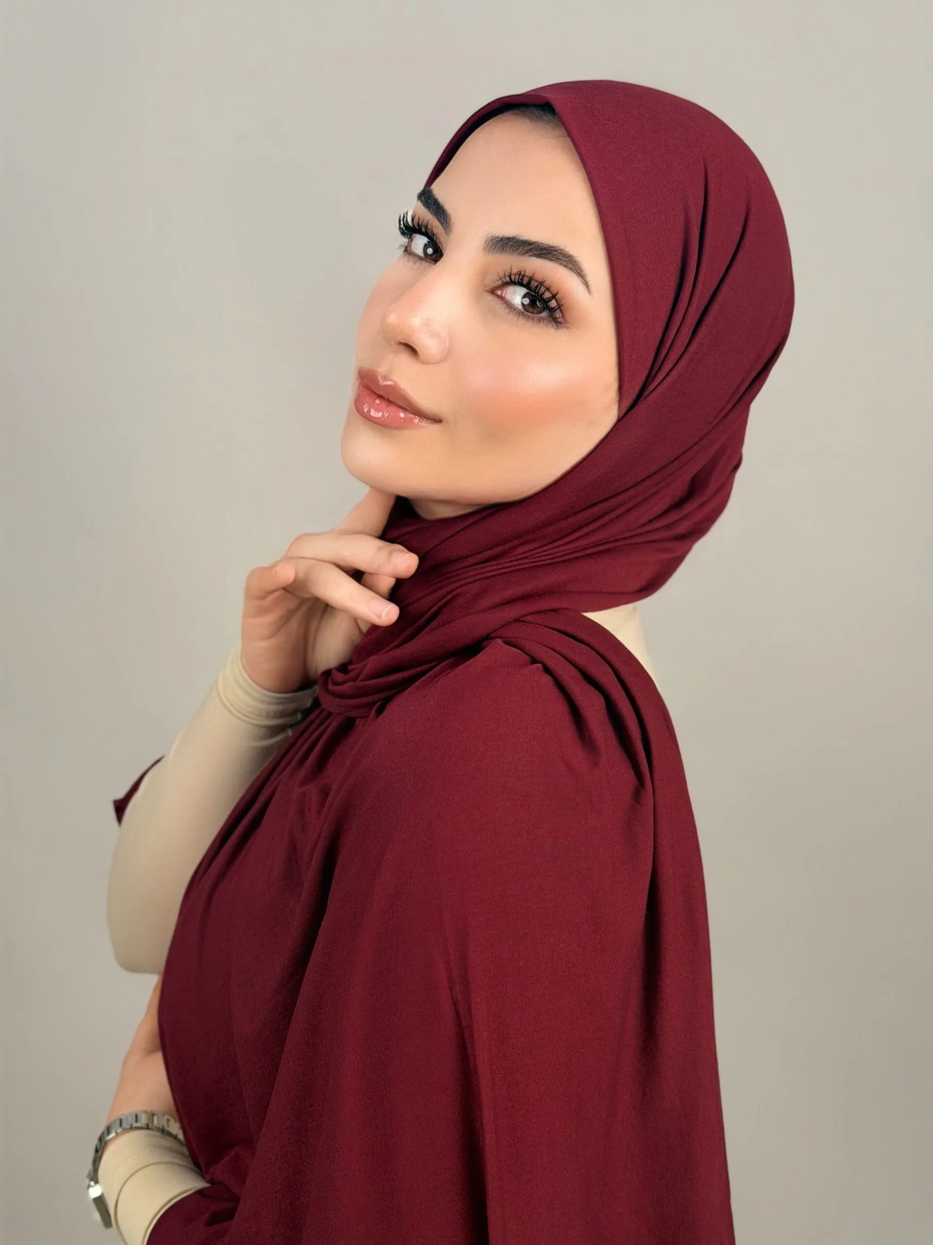 Foulard Cotton Viscose Burgundy – Image 1