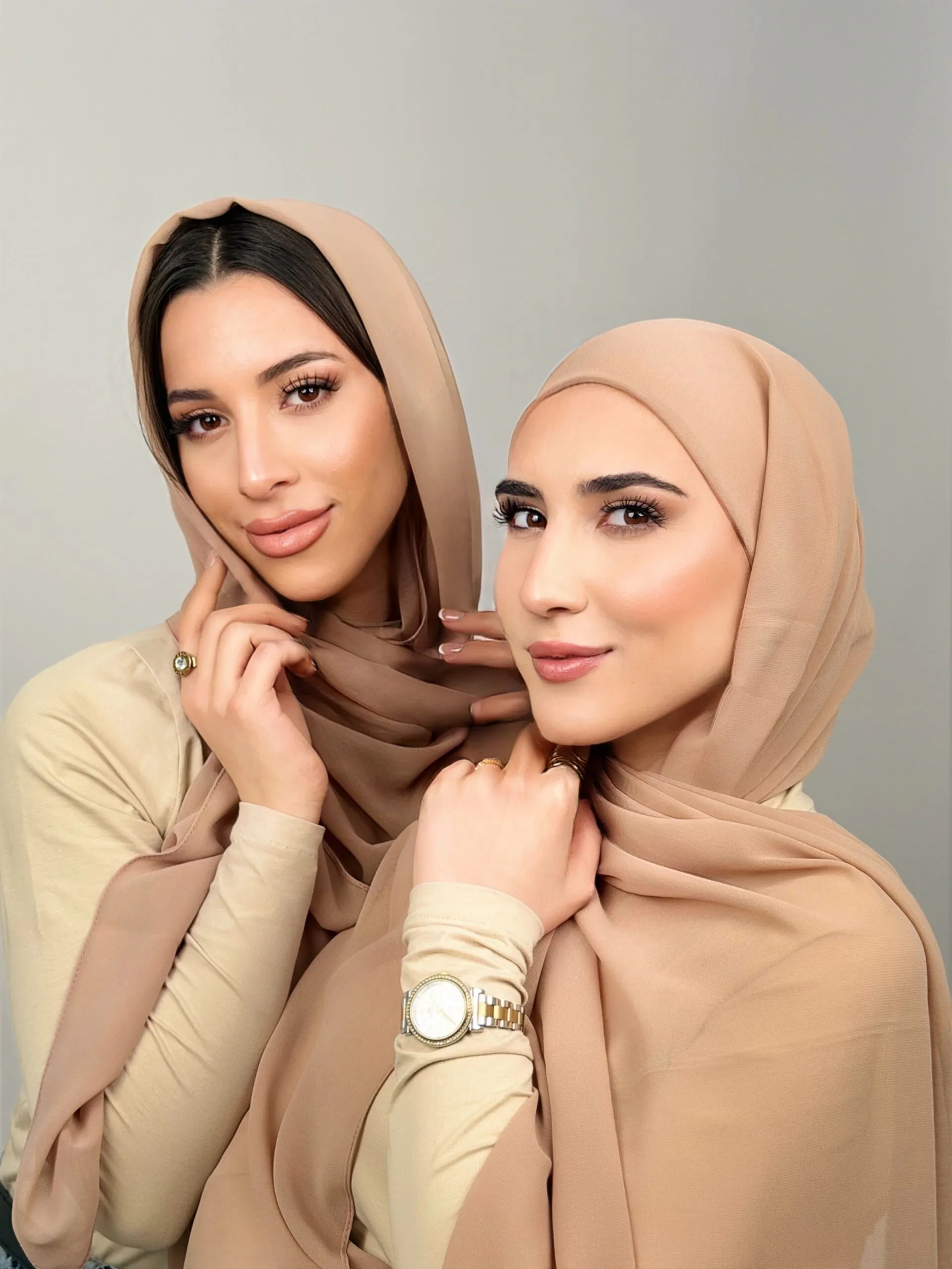Cappucino - Copie Foulard Chiffon Cappuccino – Image 1