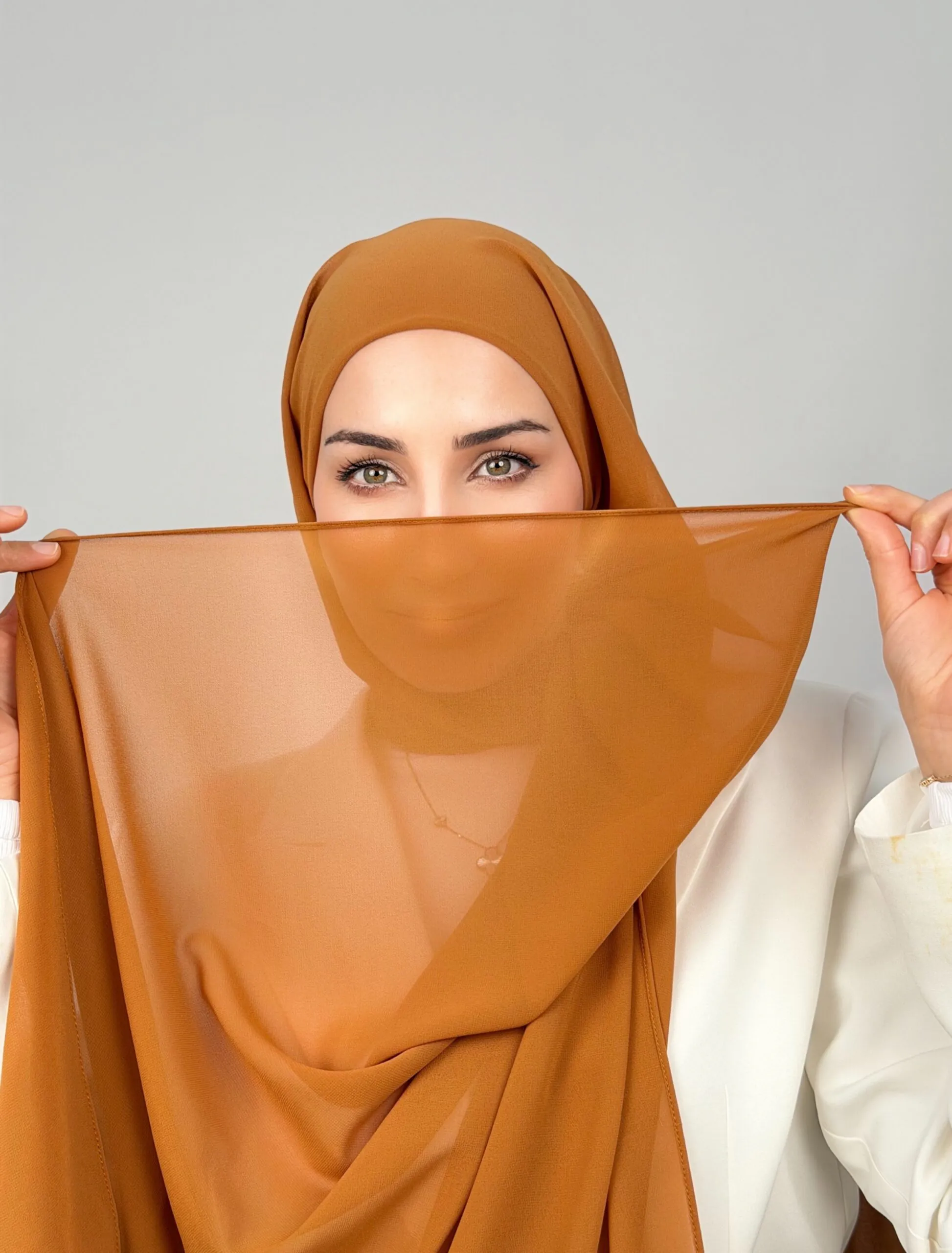 Foulard Chiffon Caramel – Image 2