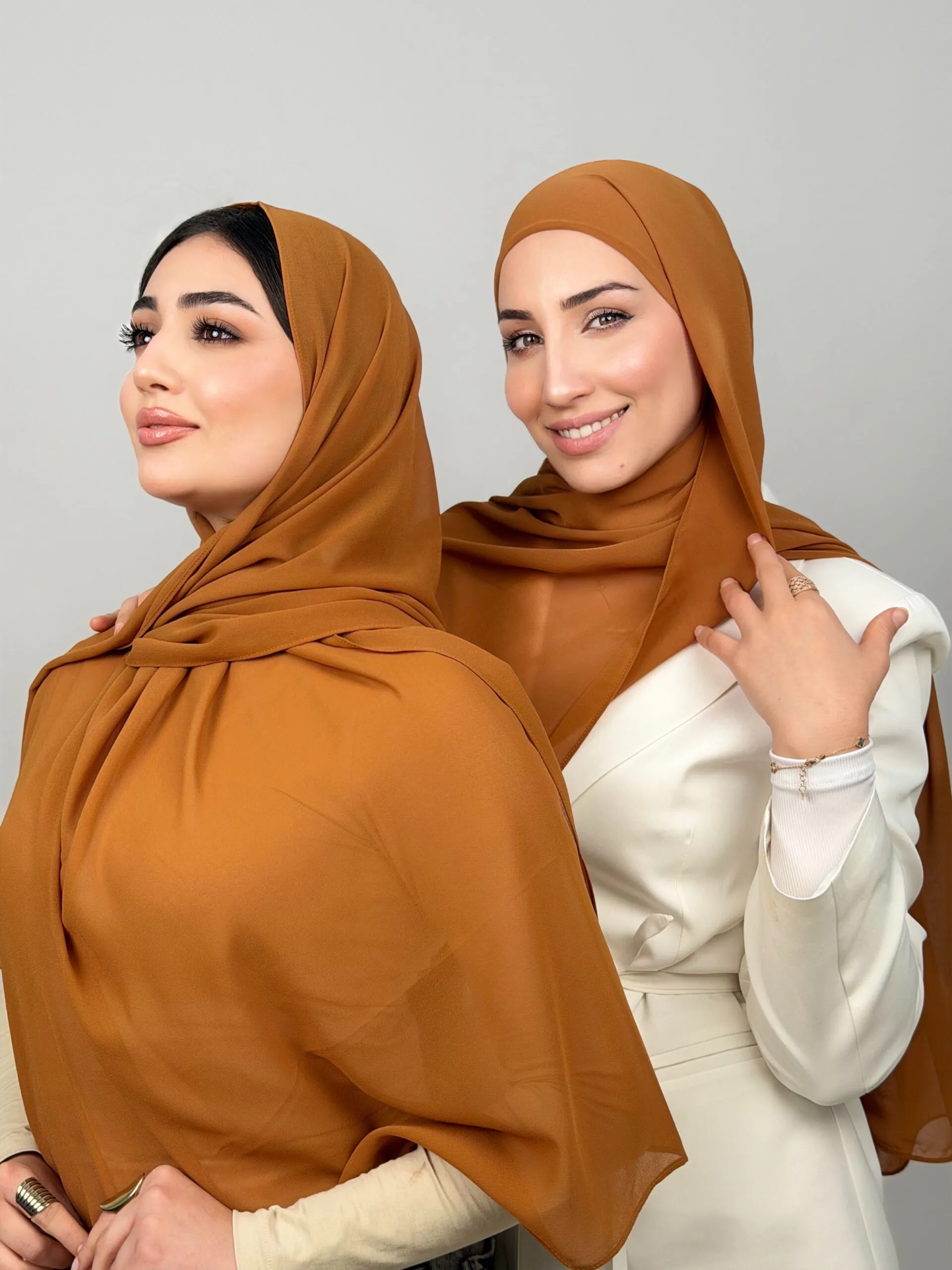 Caramel Foulard Chiffon Caramel – Image 1