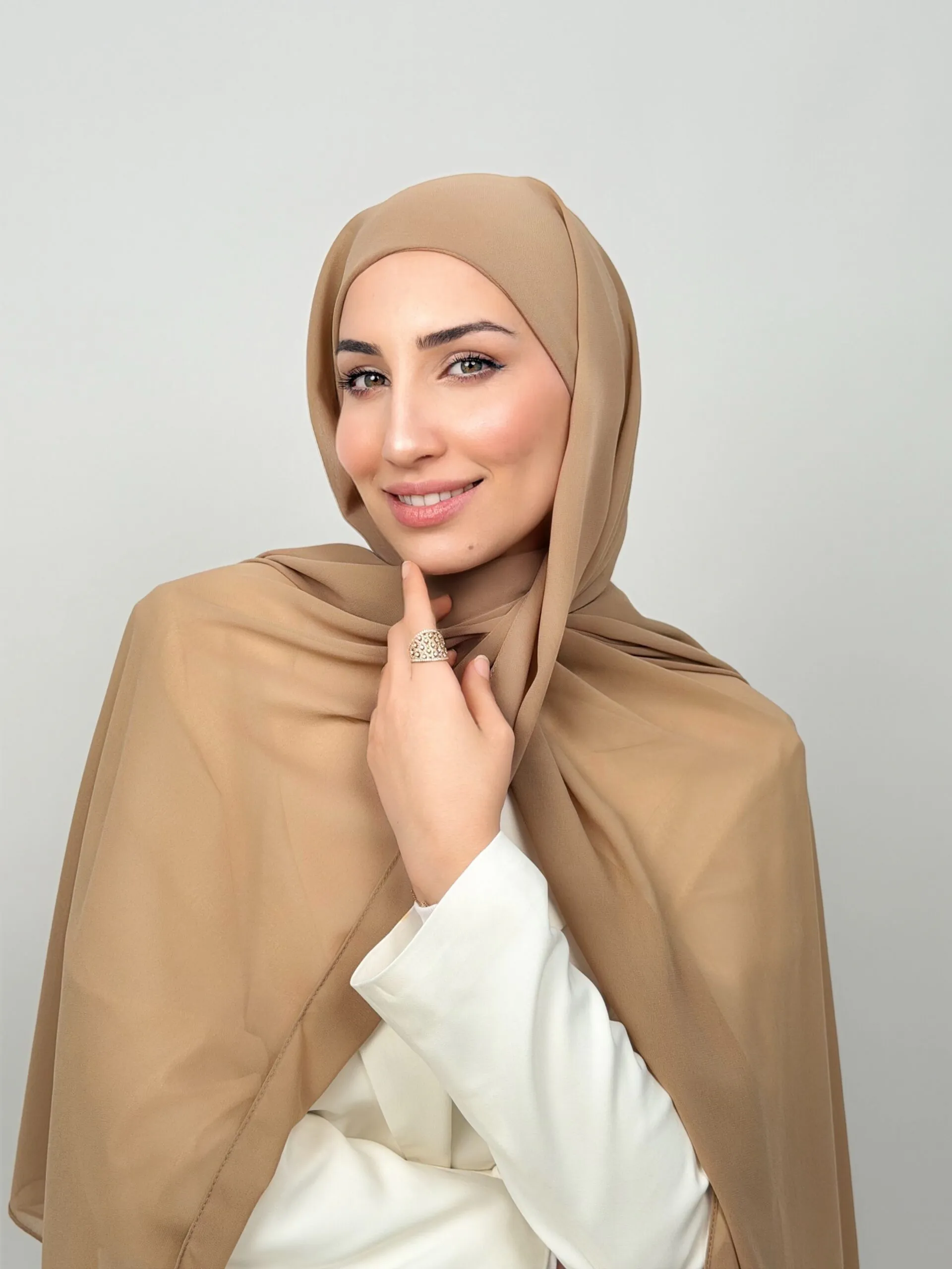 Foulard Chiffon Crème – Image 3