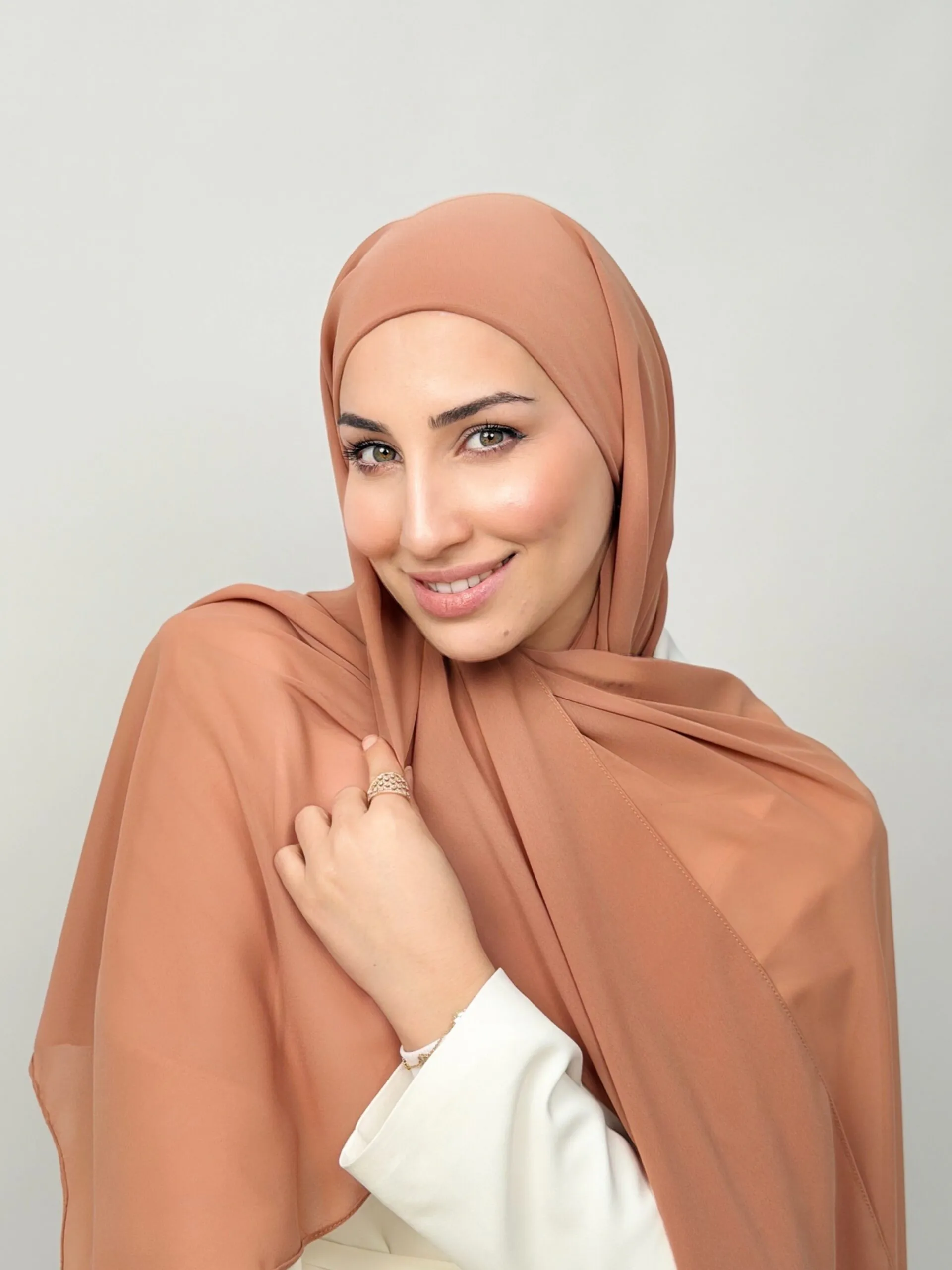 Foulard Chiffon Dirty Pink – Image 2