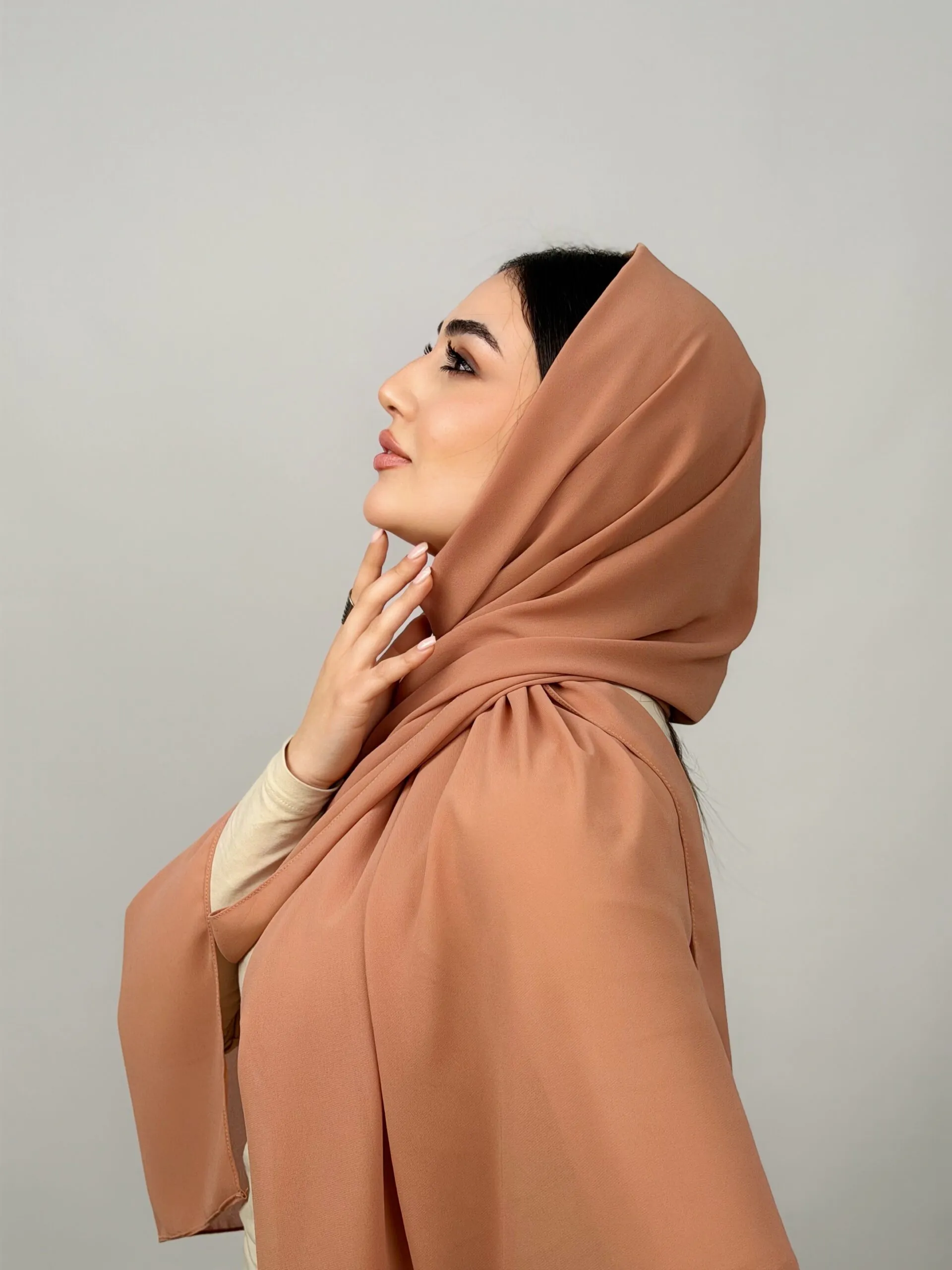 Foulard Chiffon Dirty Pink – Image 3