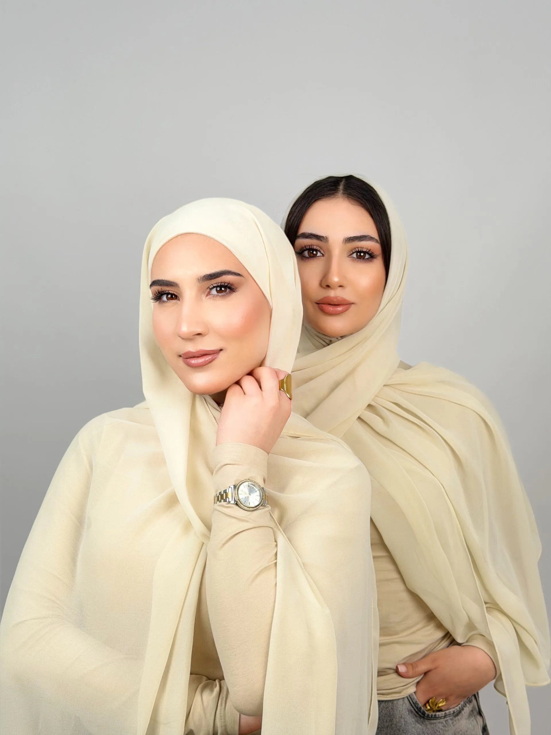 Ecru Foulard Chiffon Ecru – Image 1