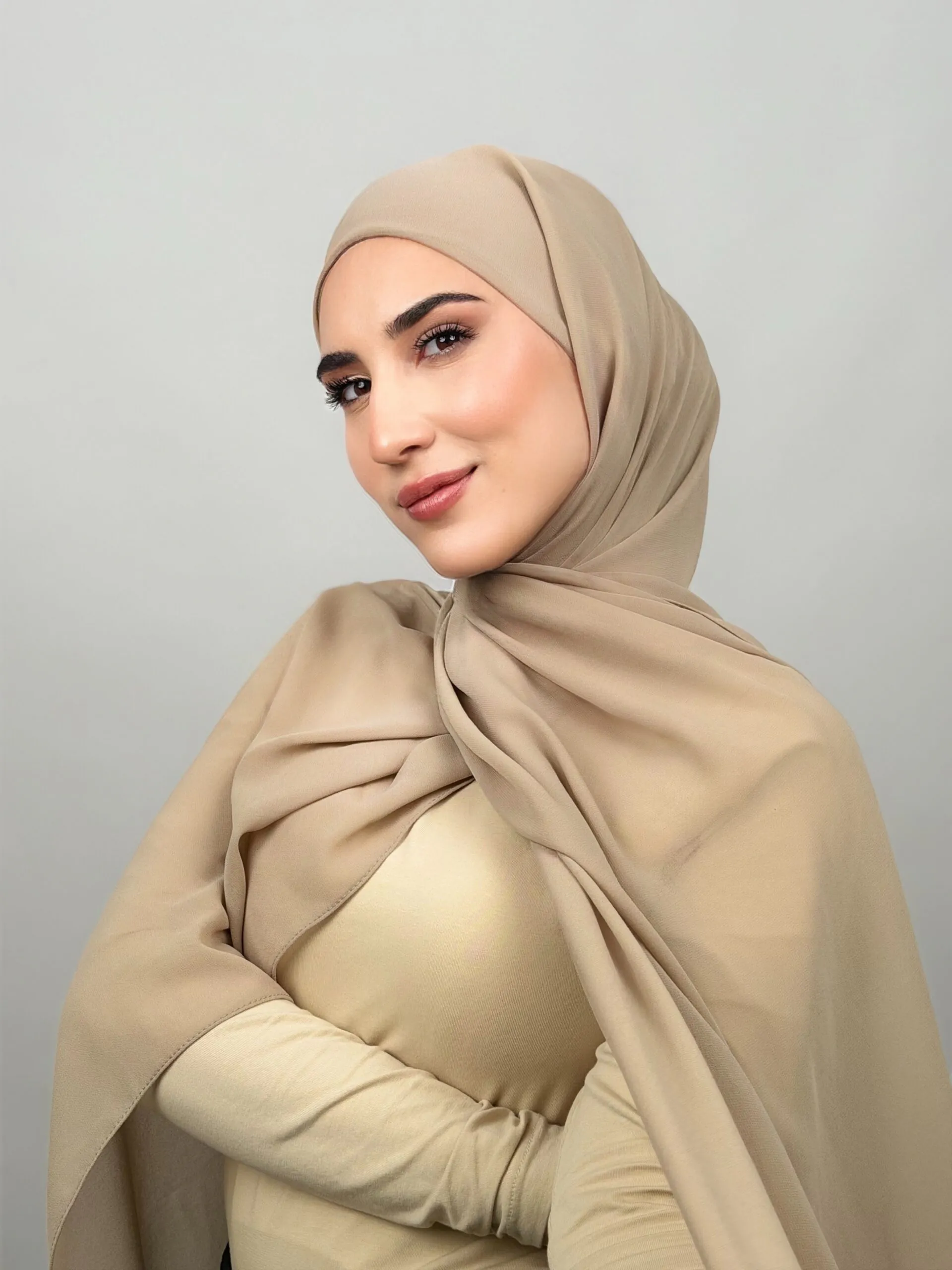 Foulard Chiffon Grège – Image 2