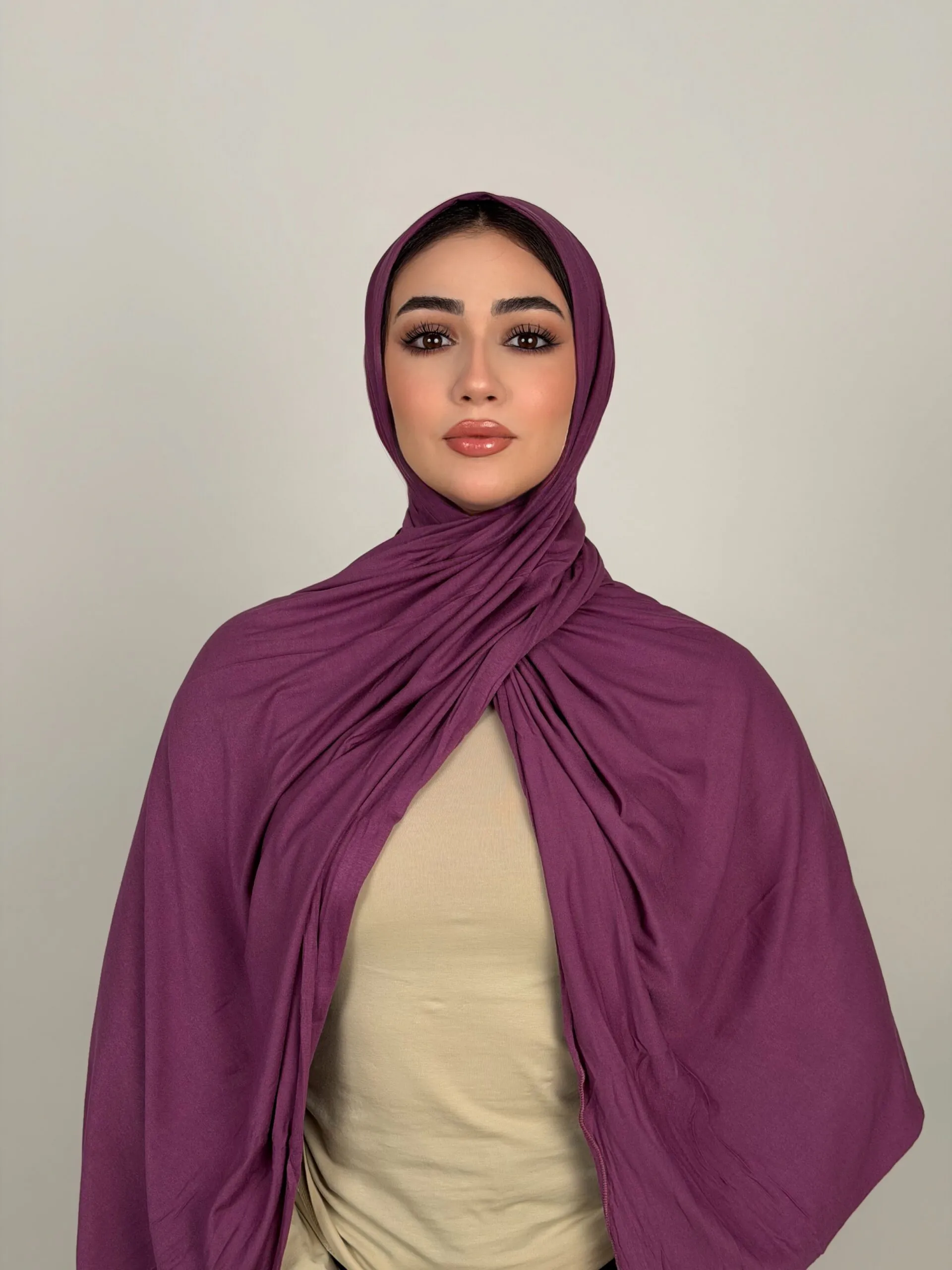 Foulard Cotton Viscose Violette – Image 2
