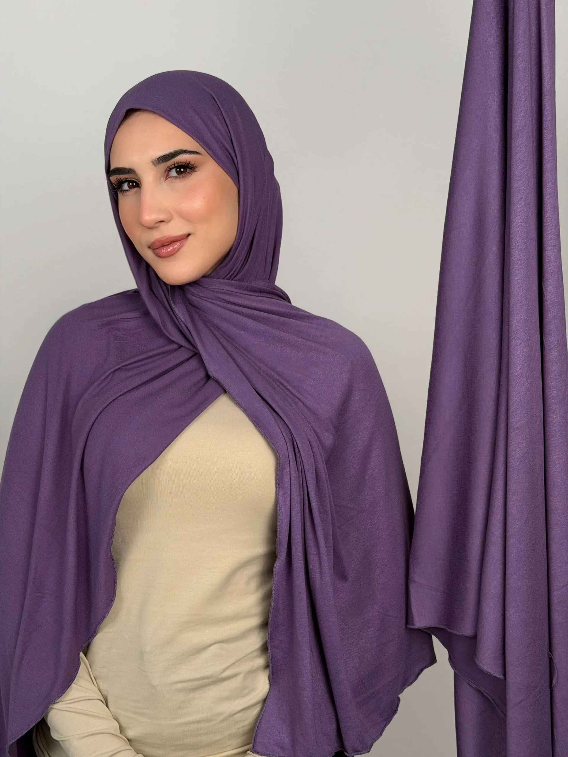 IMG_4971.JPG Foulard Cotton Viscose Améthyste – Image 1