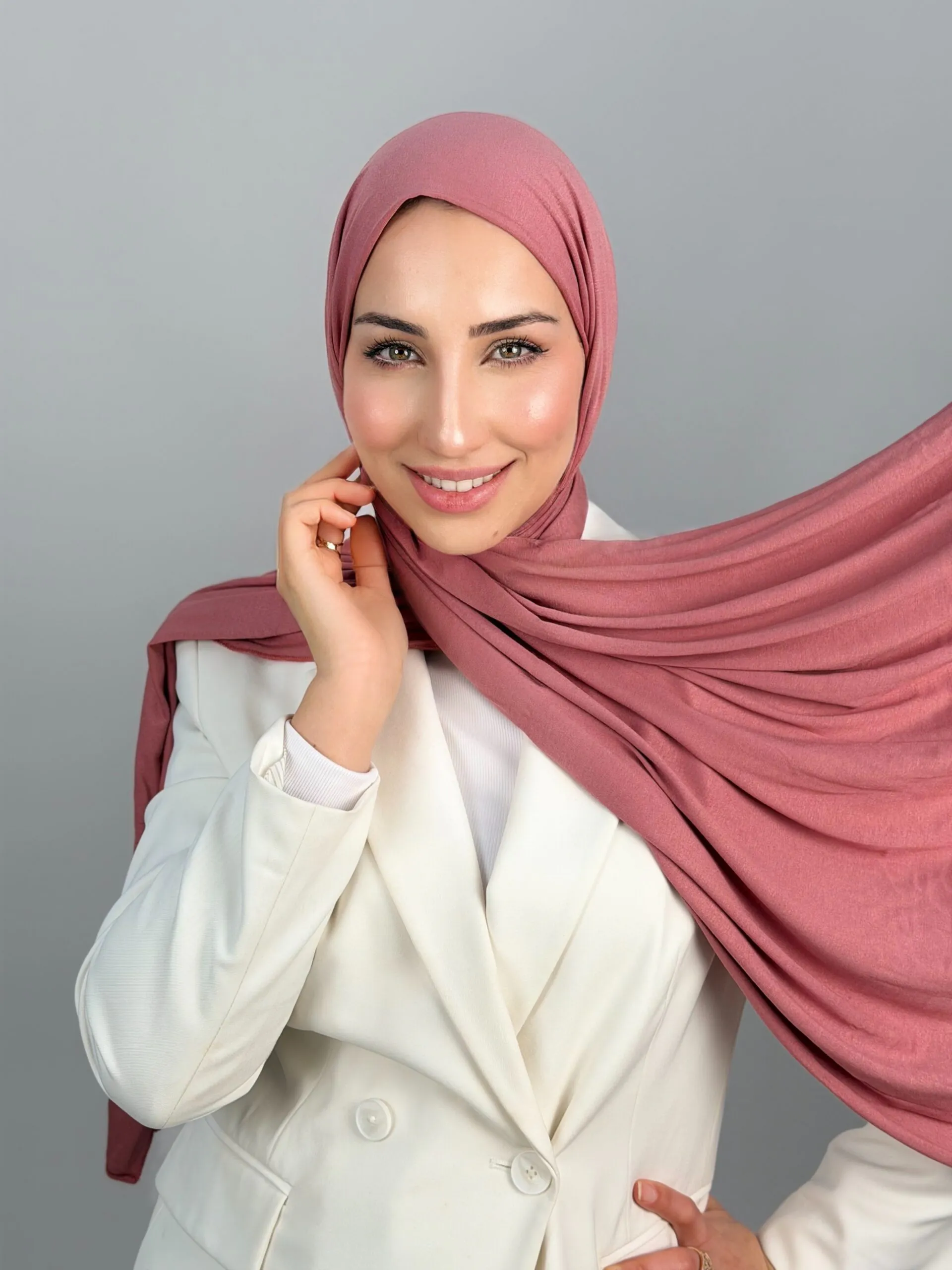 Foulard Cotton Viscose Pinch Pink – Image 1
