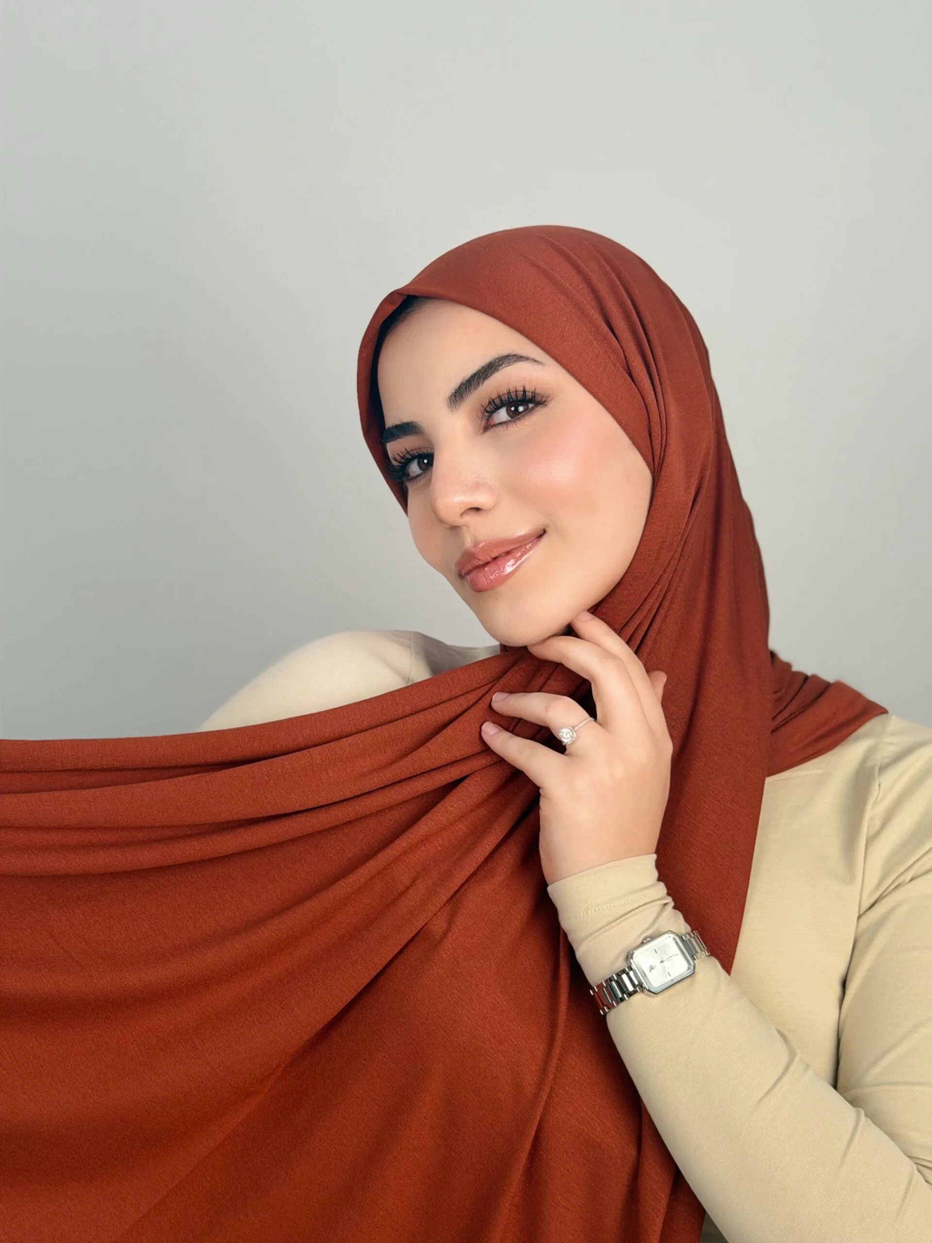 Foulard Cotton Viscose Cuivre – Image 1