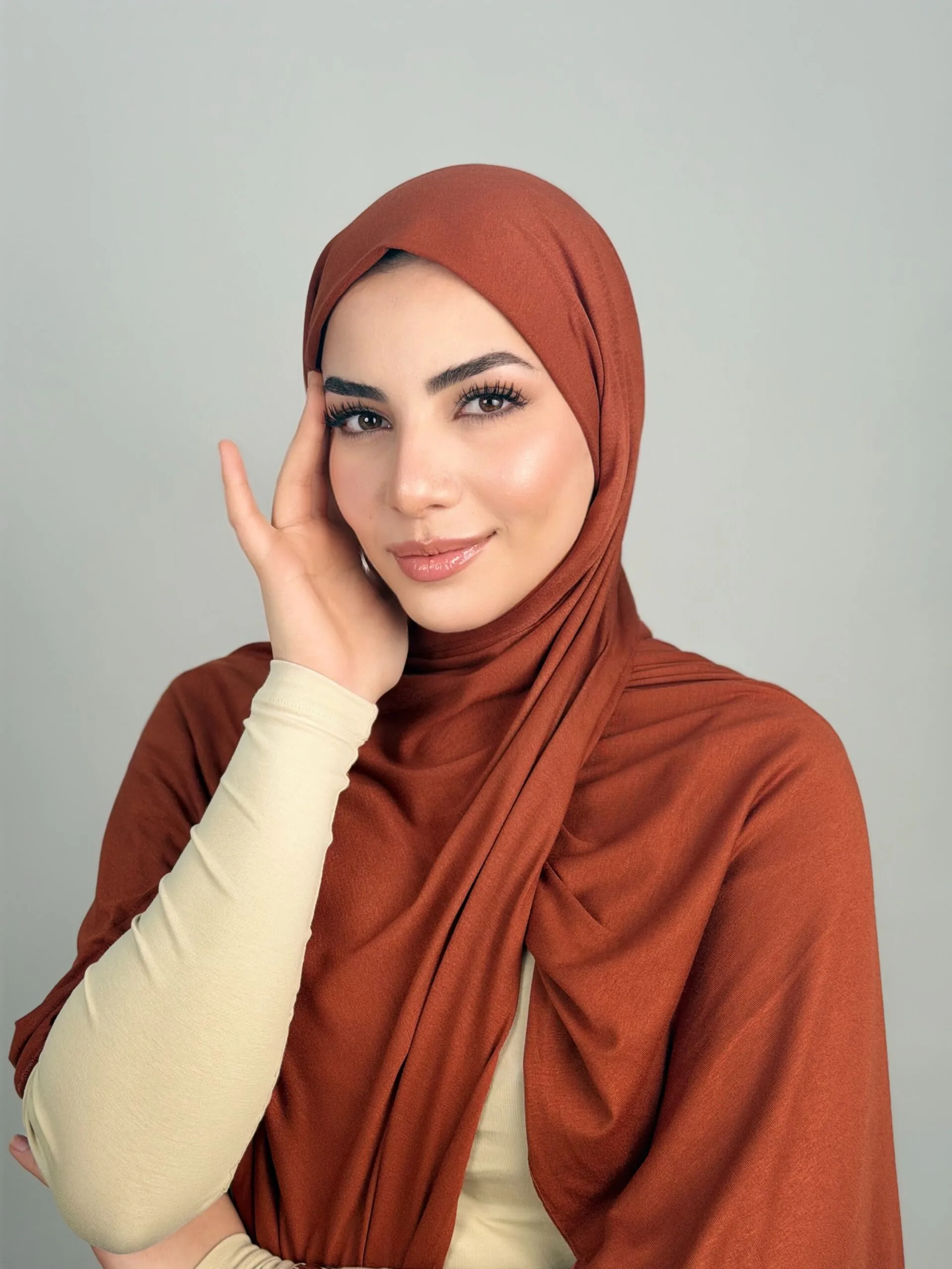 Foulard Cotton Viscose Cuivre – Image 3