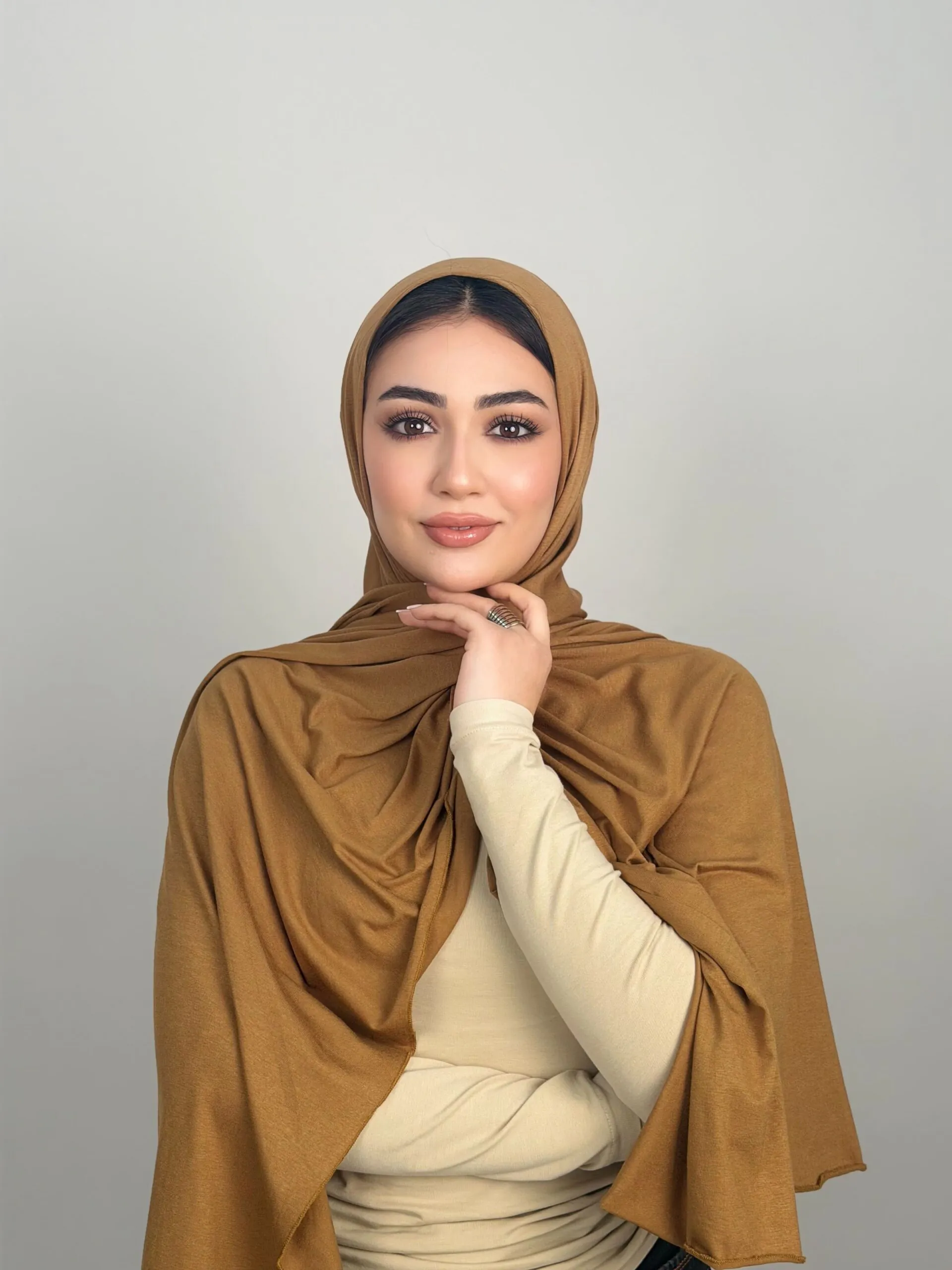 Foulard Cotton Viscose Bronze – Image 3