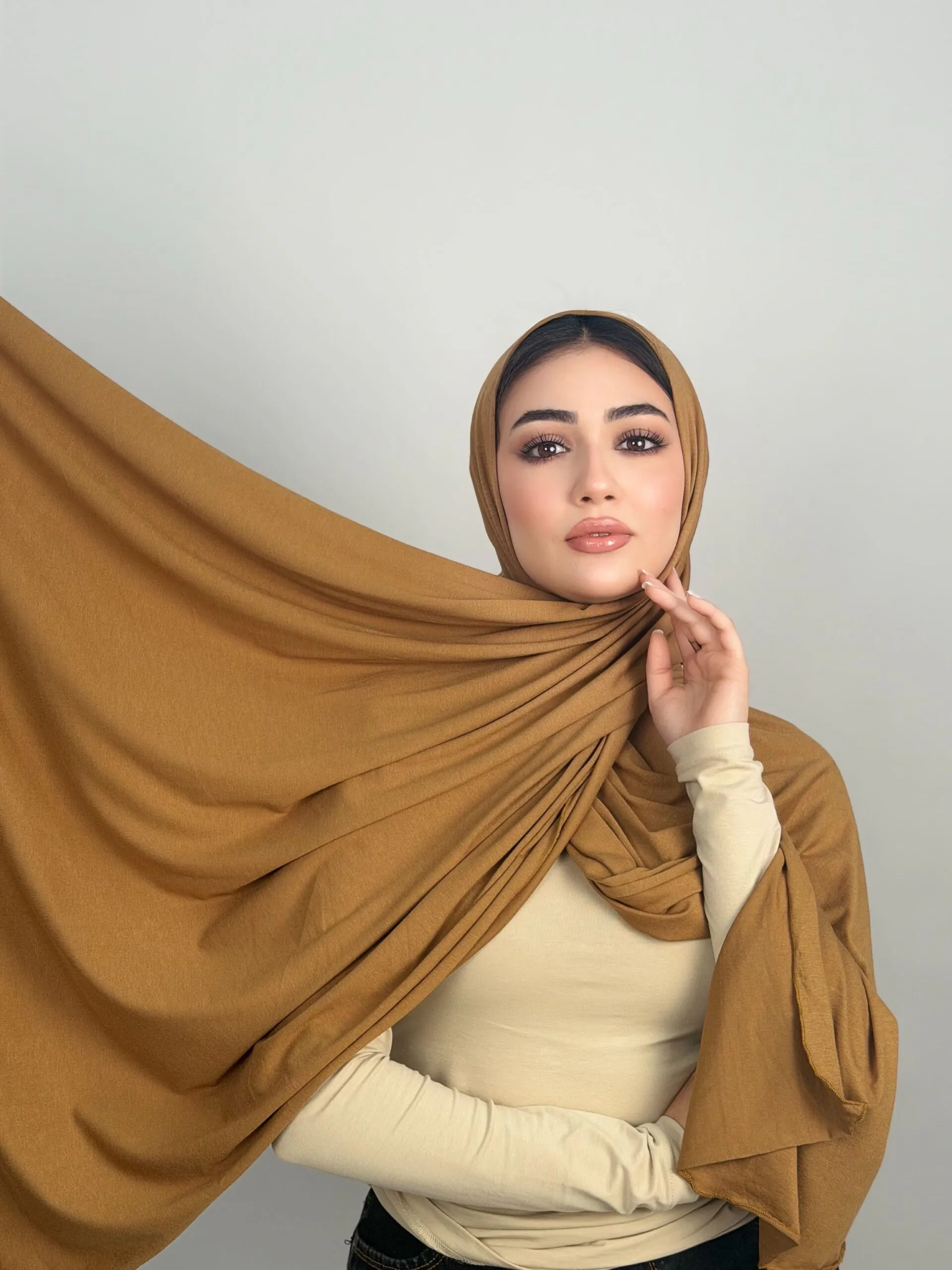 Foulard Cotton Viscose Bronze – Image 1