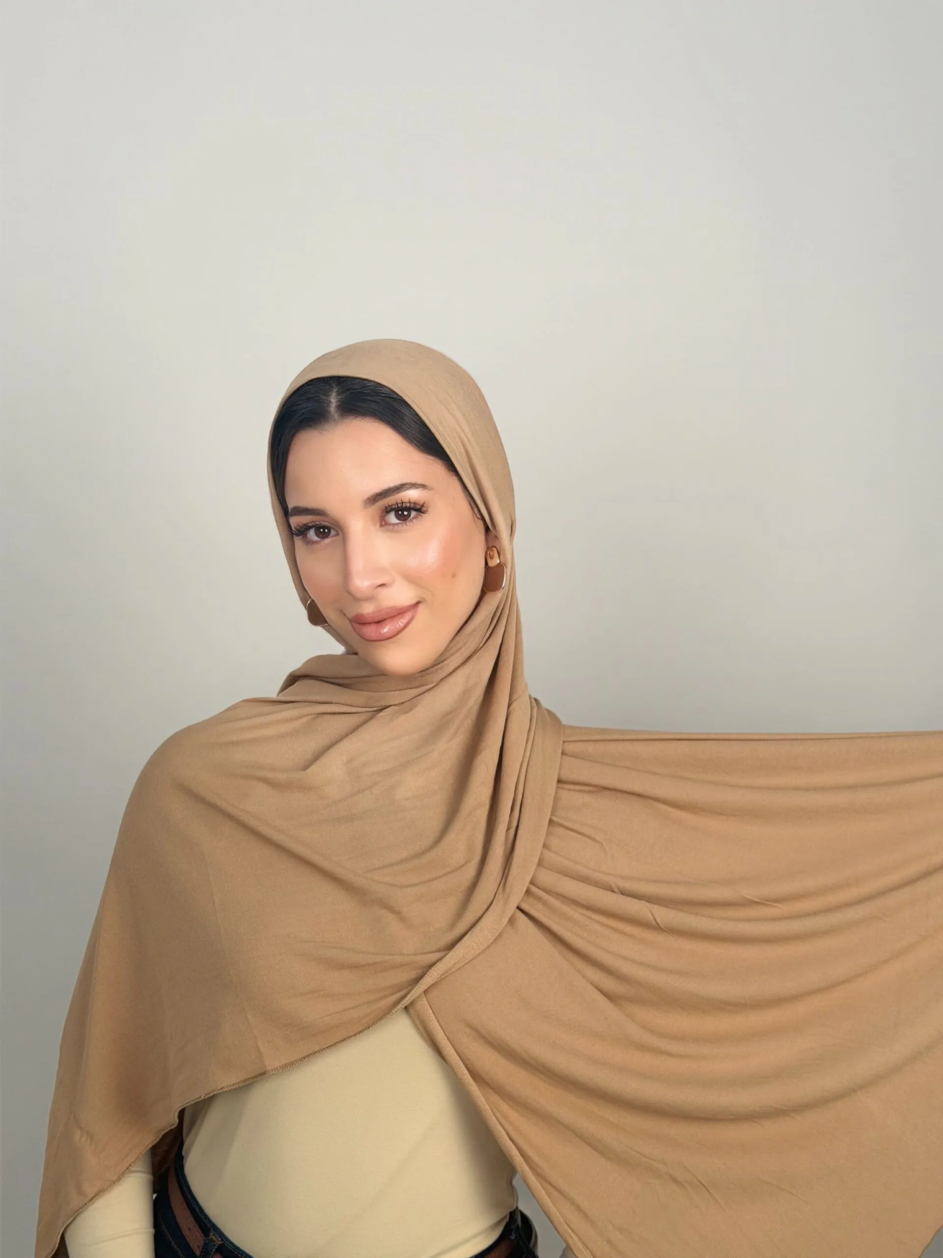 Foulard Cotton Viscose Mocha – Image 2