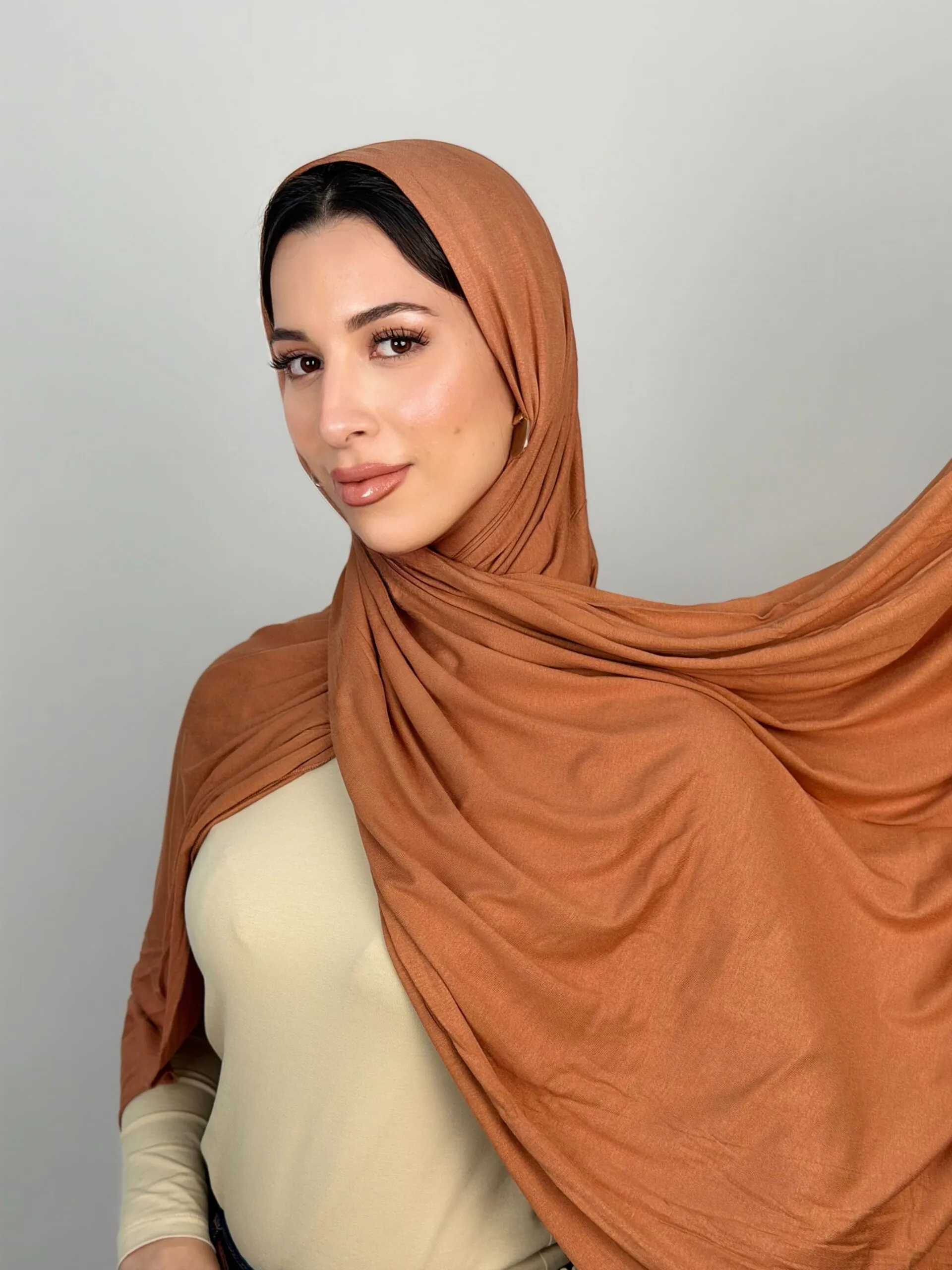 Foulard Cotton Viscose Canelle – Image 1