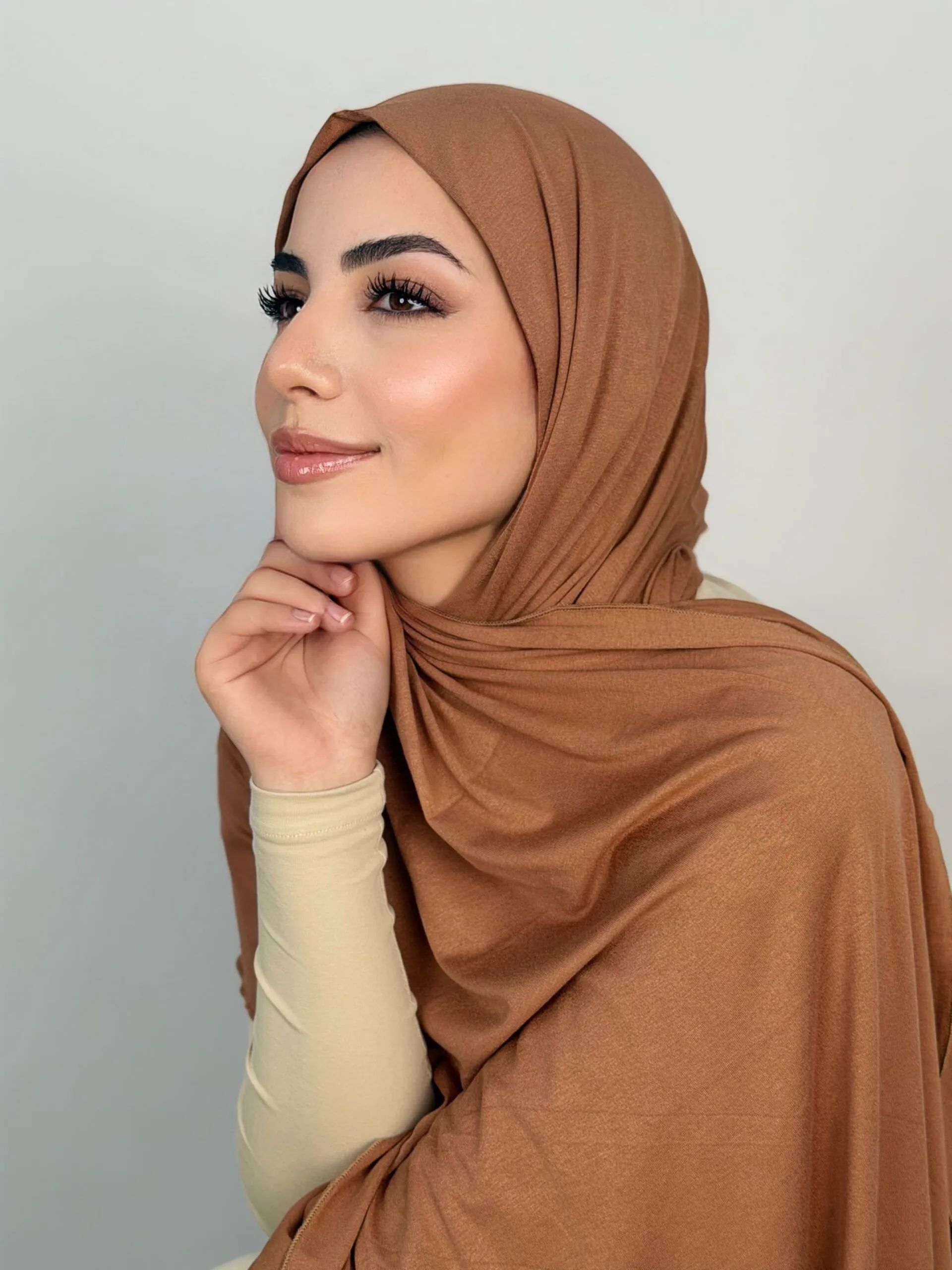 Foulard Cotton Viscose Café – Image 3