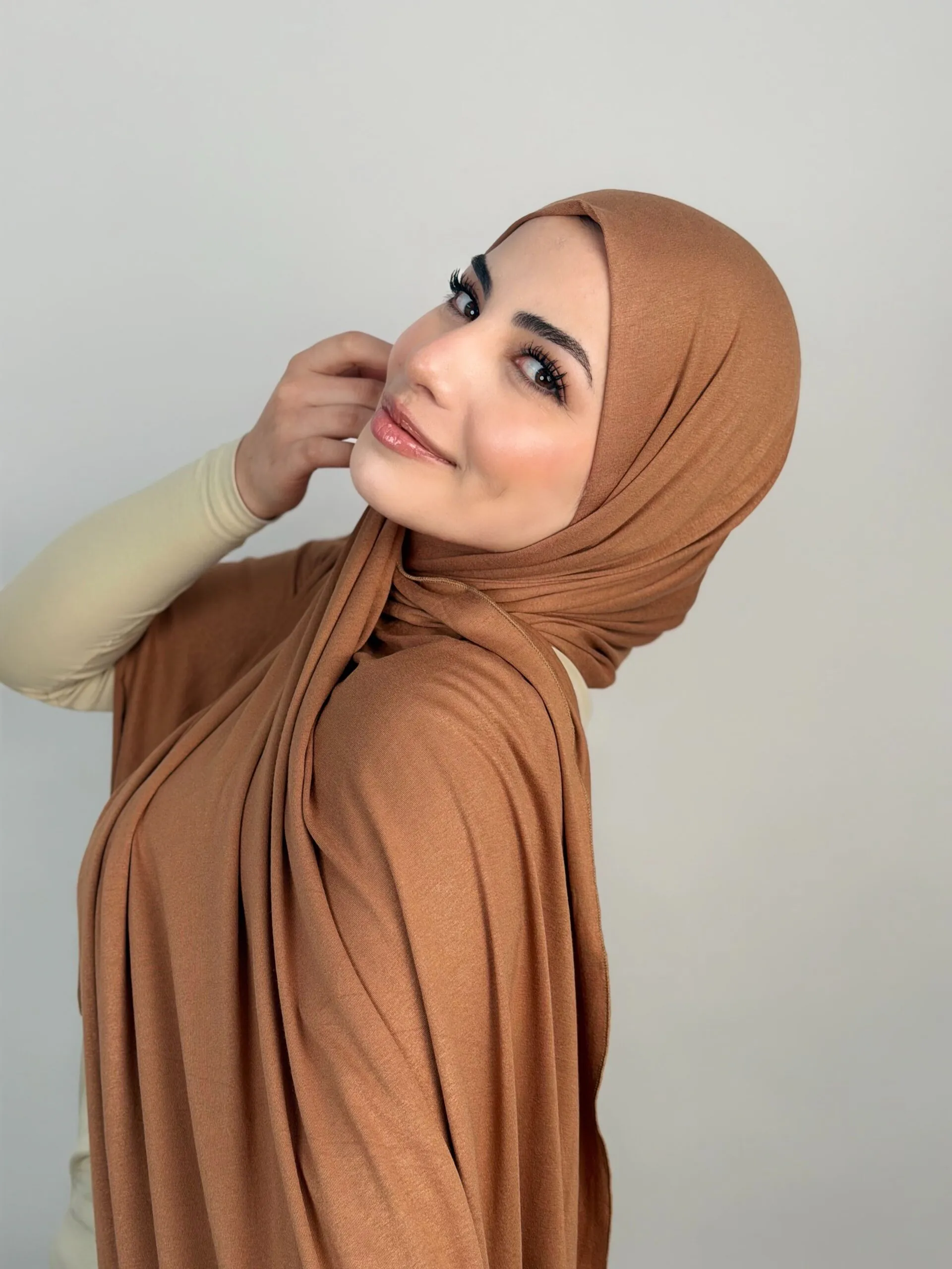 Foulard Cotton Viscose Café – Image 2