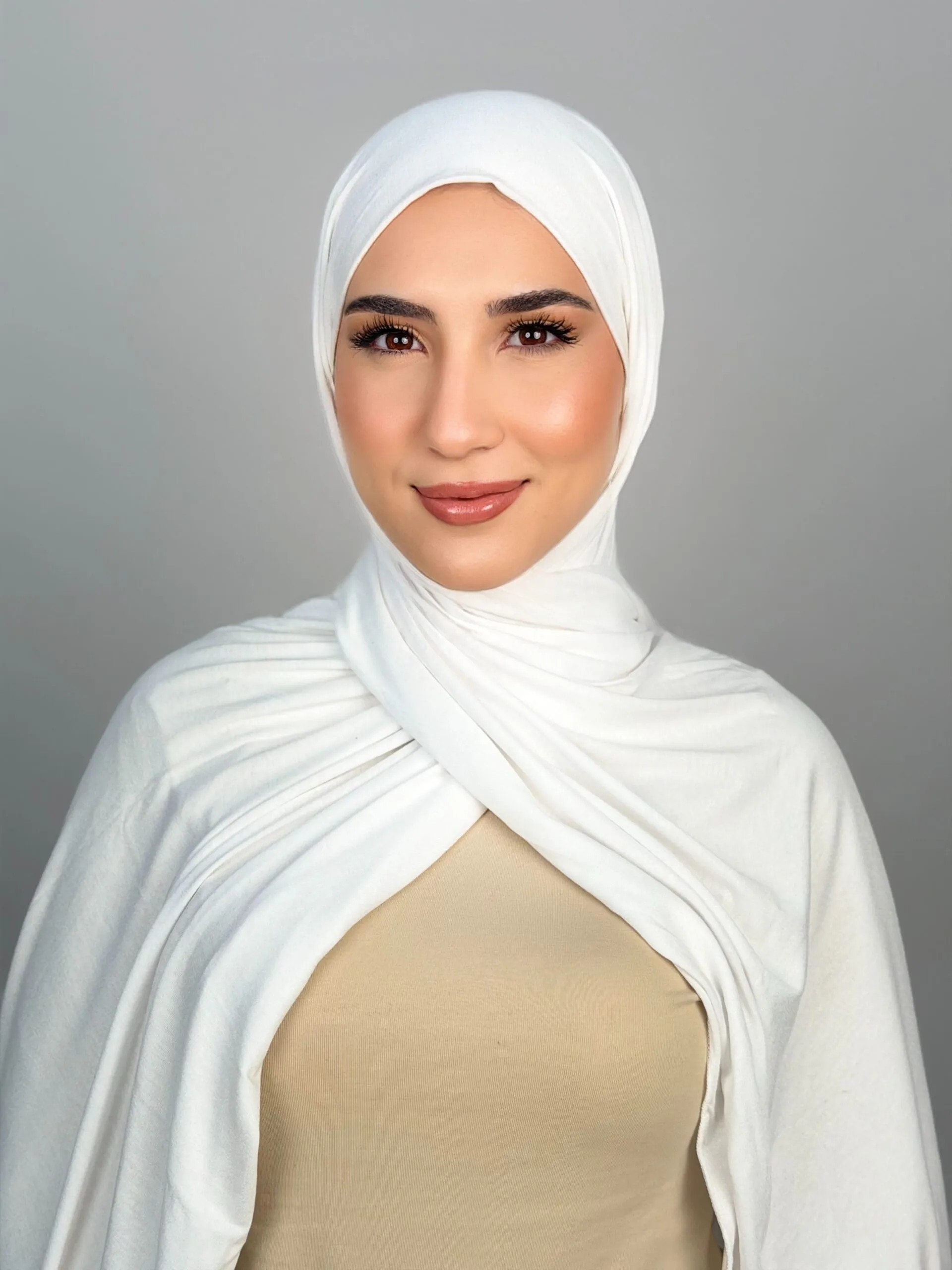 Foulard Cotton Viscose Blanc – Image 3