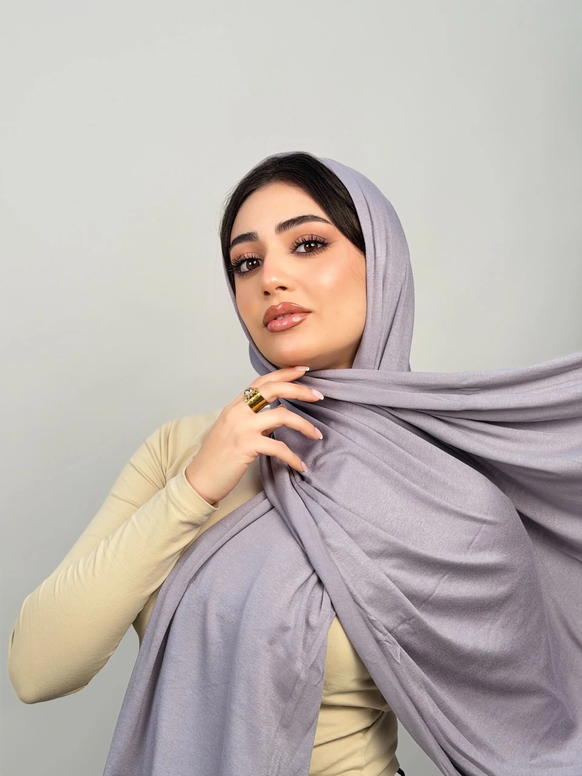 IMG_6458.JPG Foulard Cotton Viscose Gris – Image 1