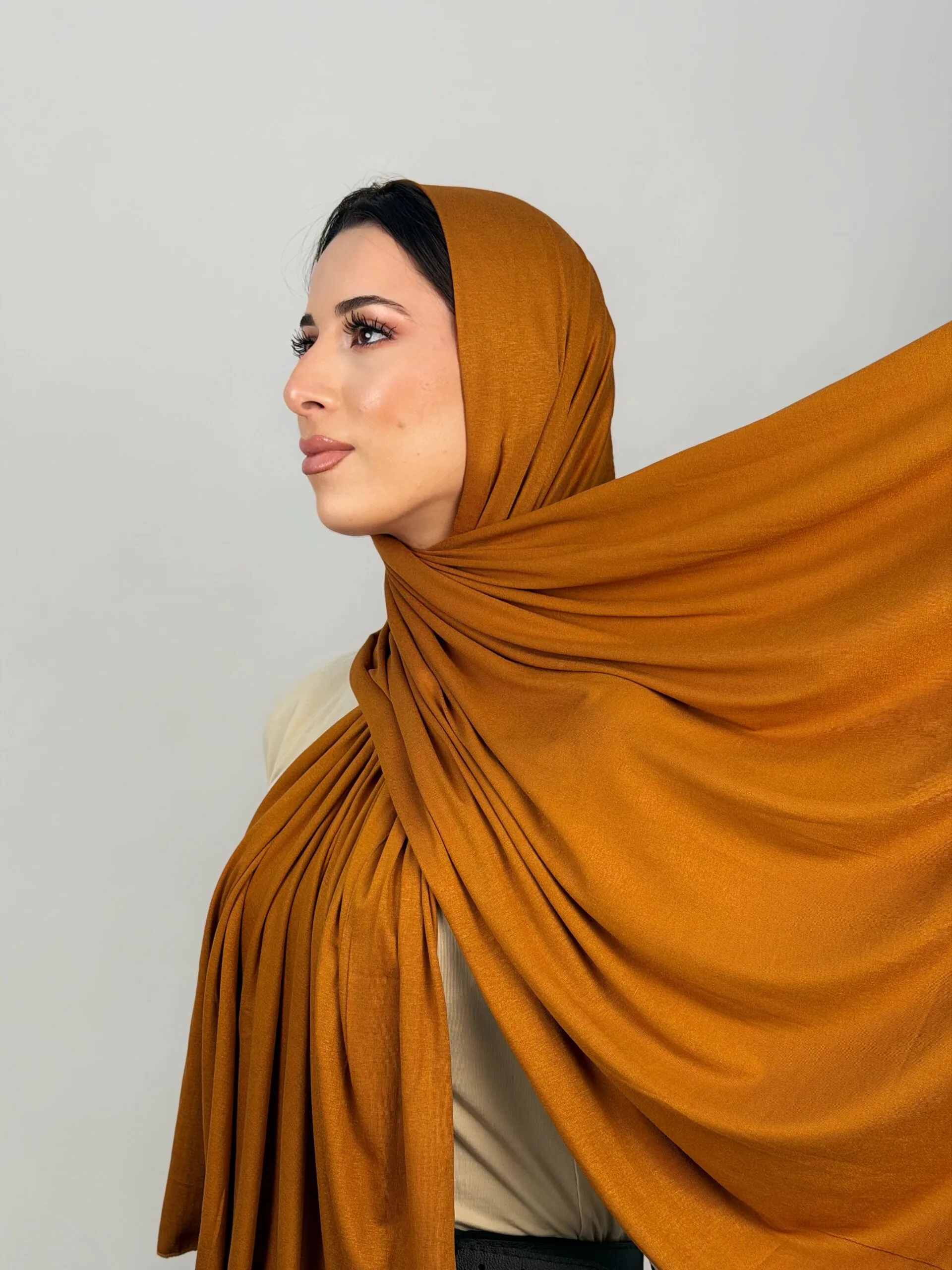 Foulard Cotton Viscose Crème Brûlée – Image 1