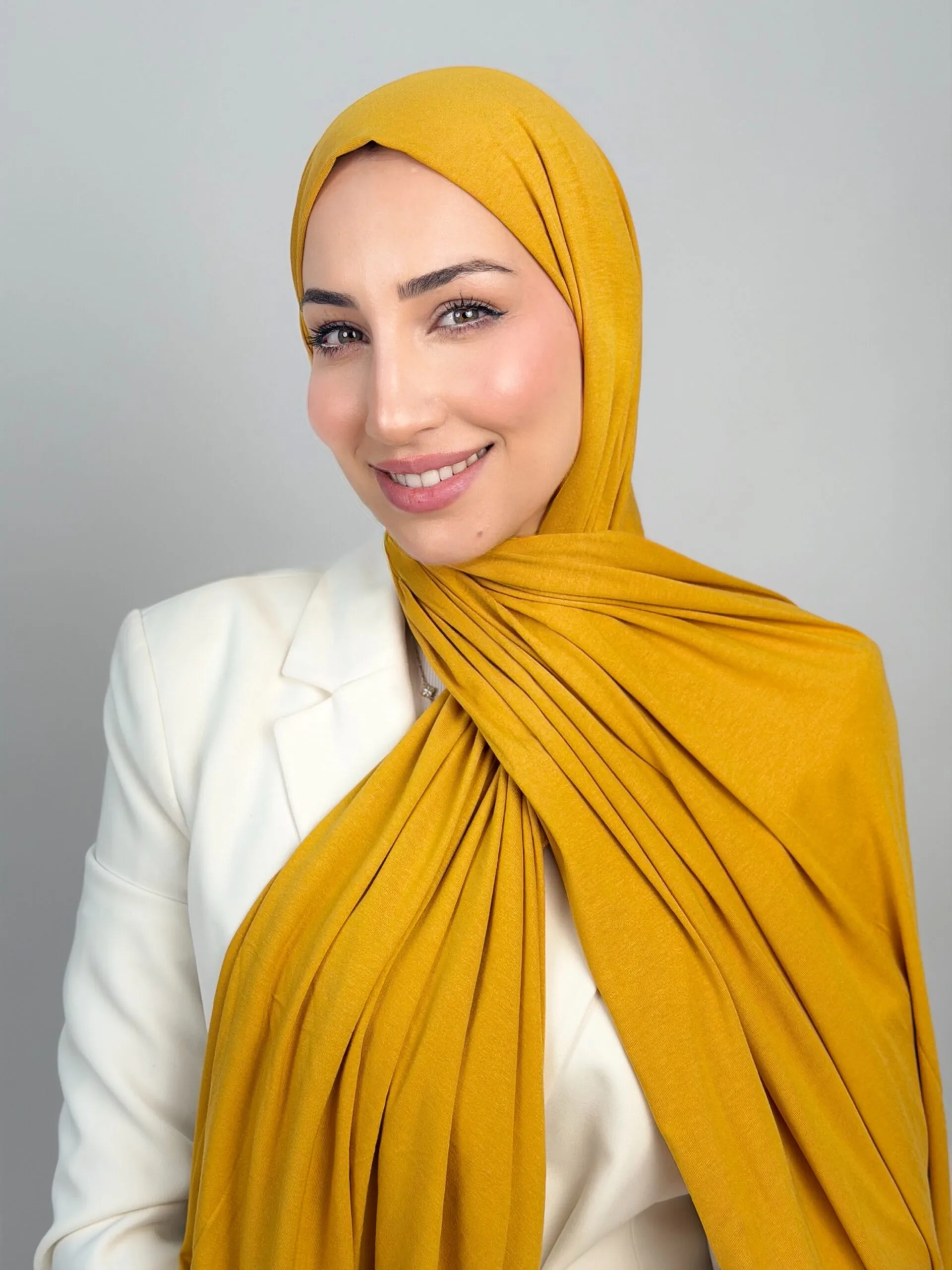 Foulard Cotton Viscose Jaune de Mars – Image 1