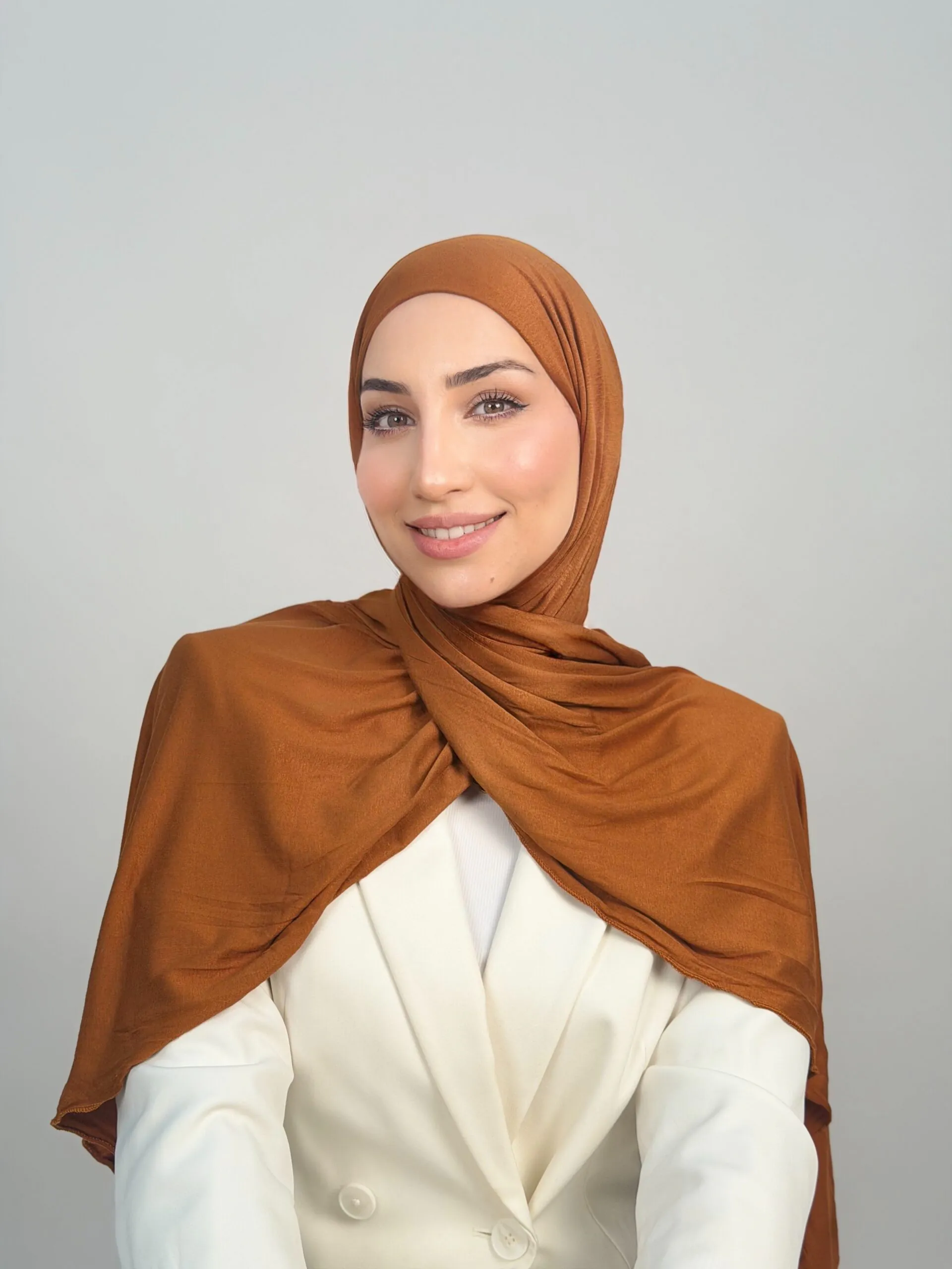 Foulard Cotton Viscose Caramel – Image 2