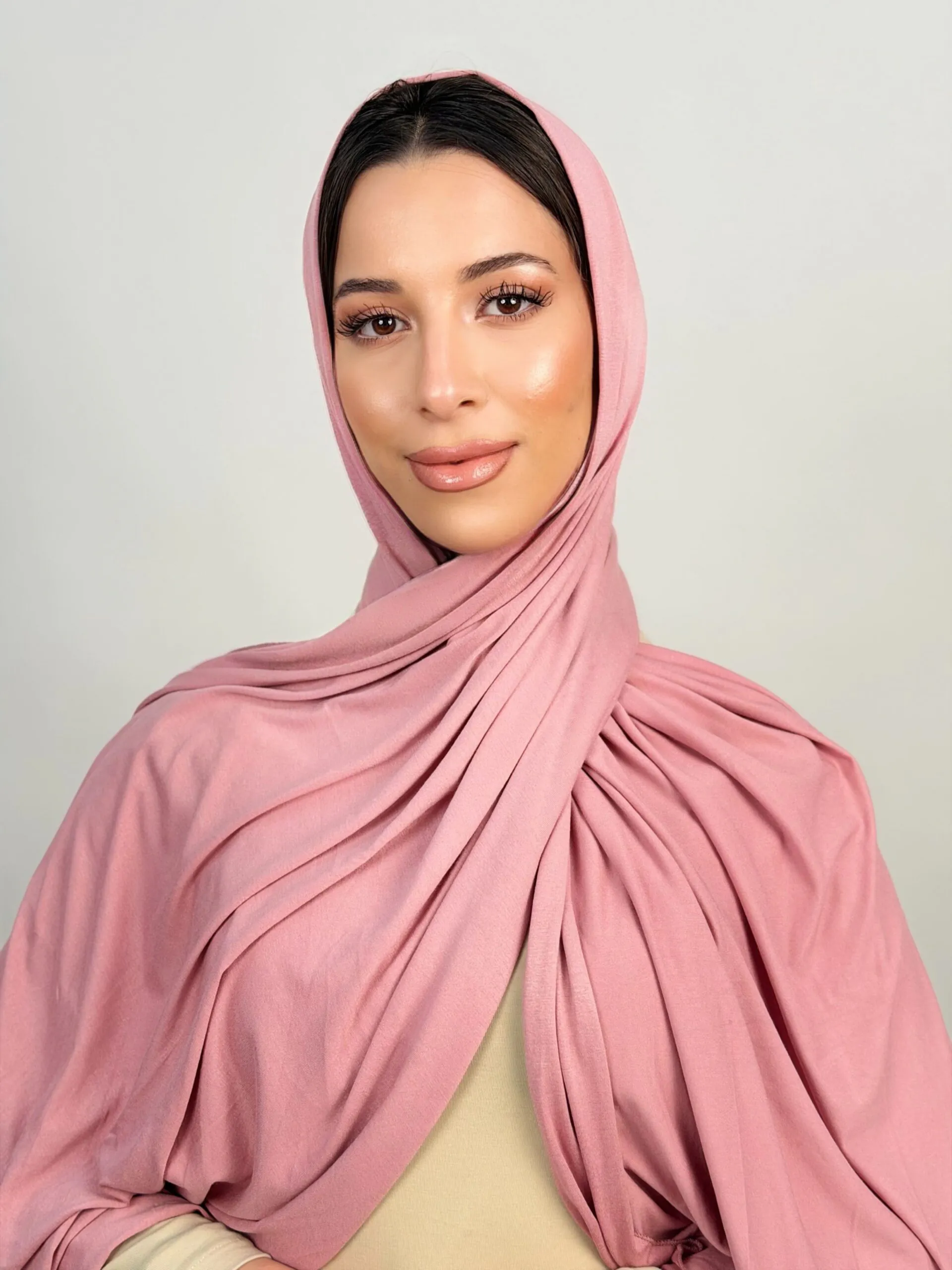 IMG_6496.JPG Foulard Cotton Viscose Rose Pastel – Image 1