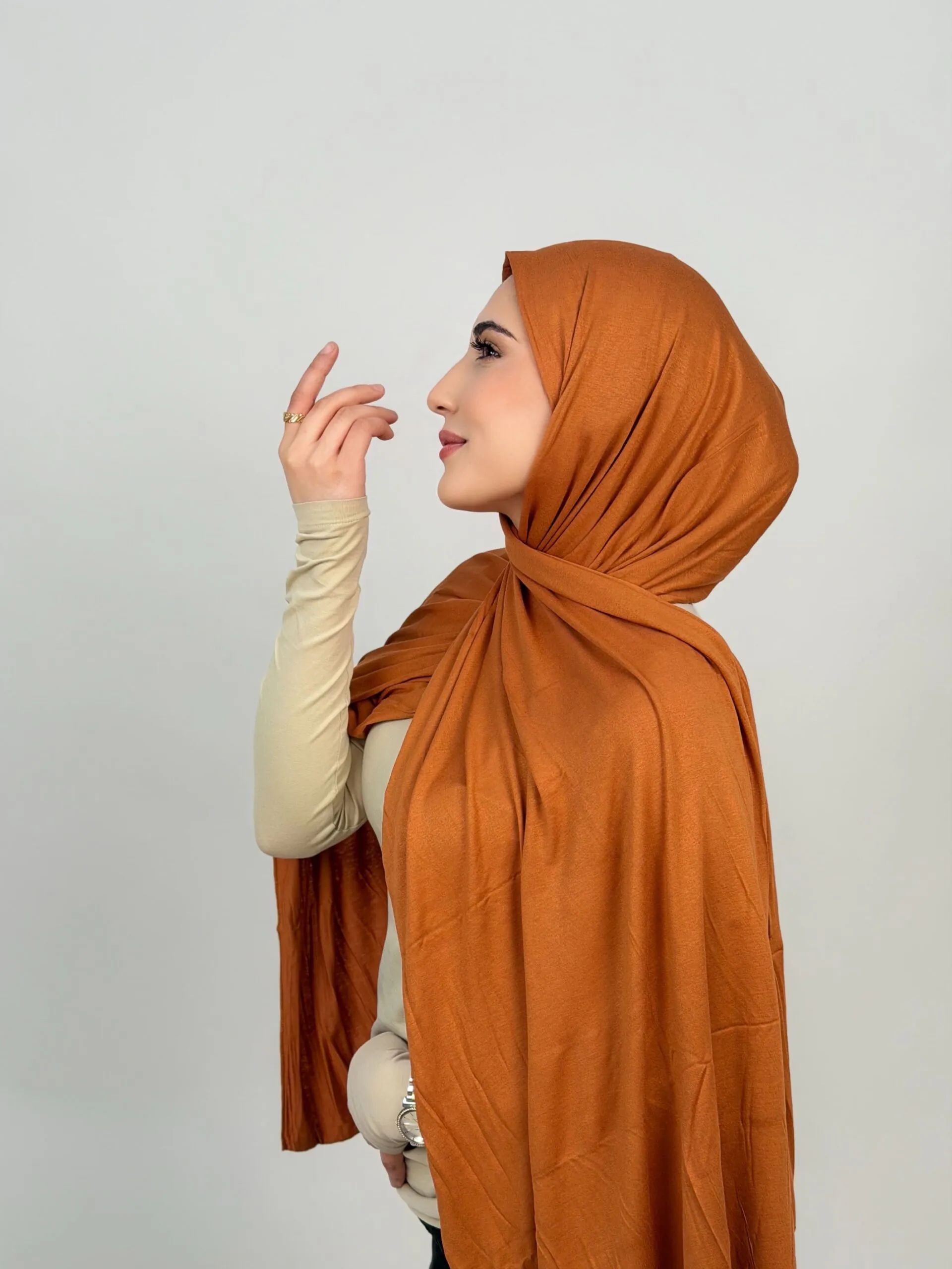 Foulard Cotton Viscose Gingembre – Image 3