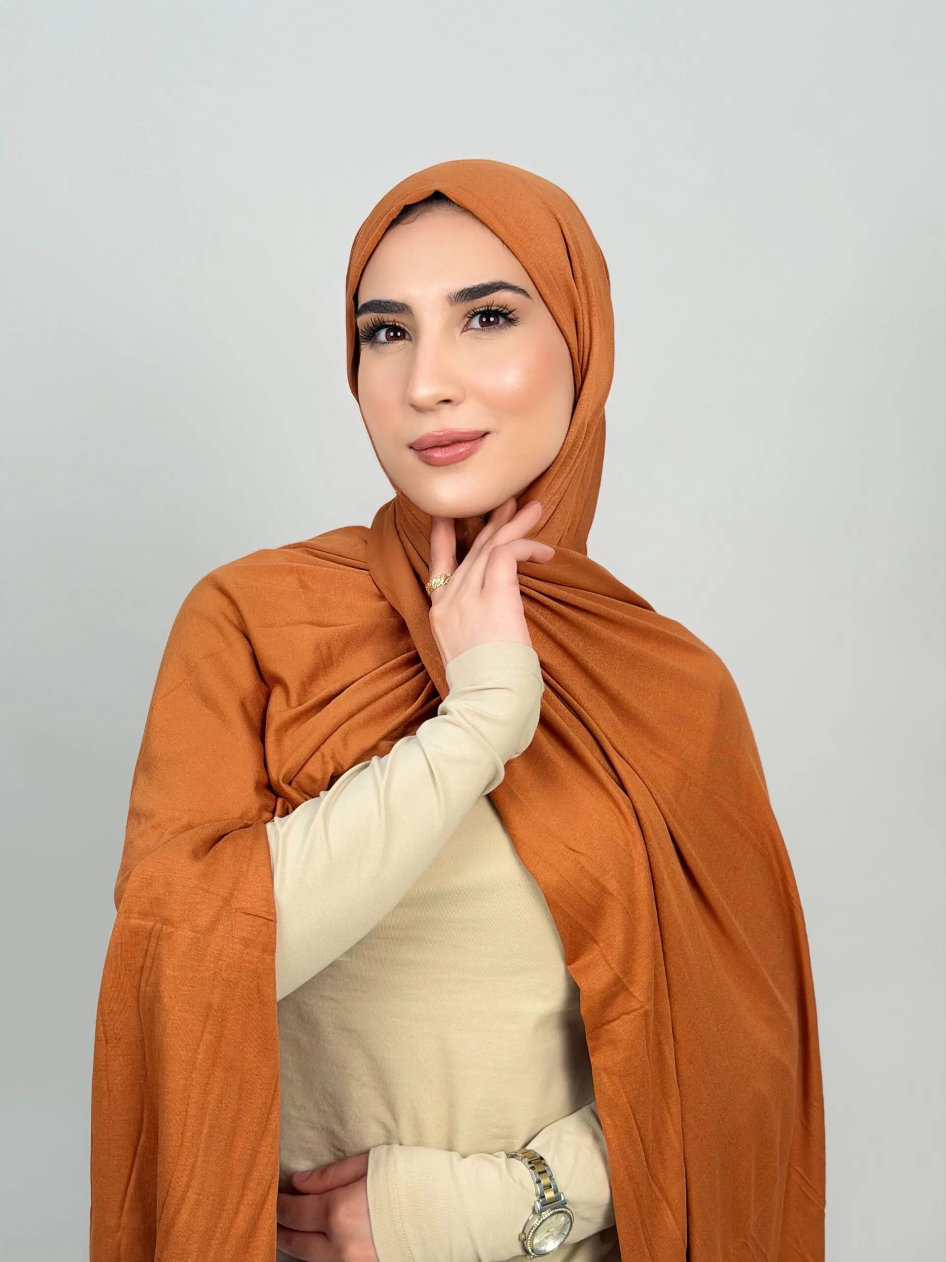 Foulard Cotton Viscose Gingembre – Image 2