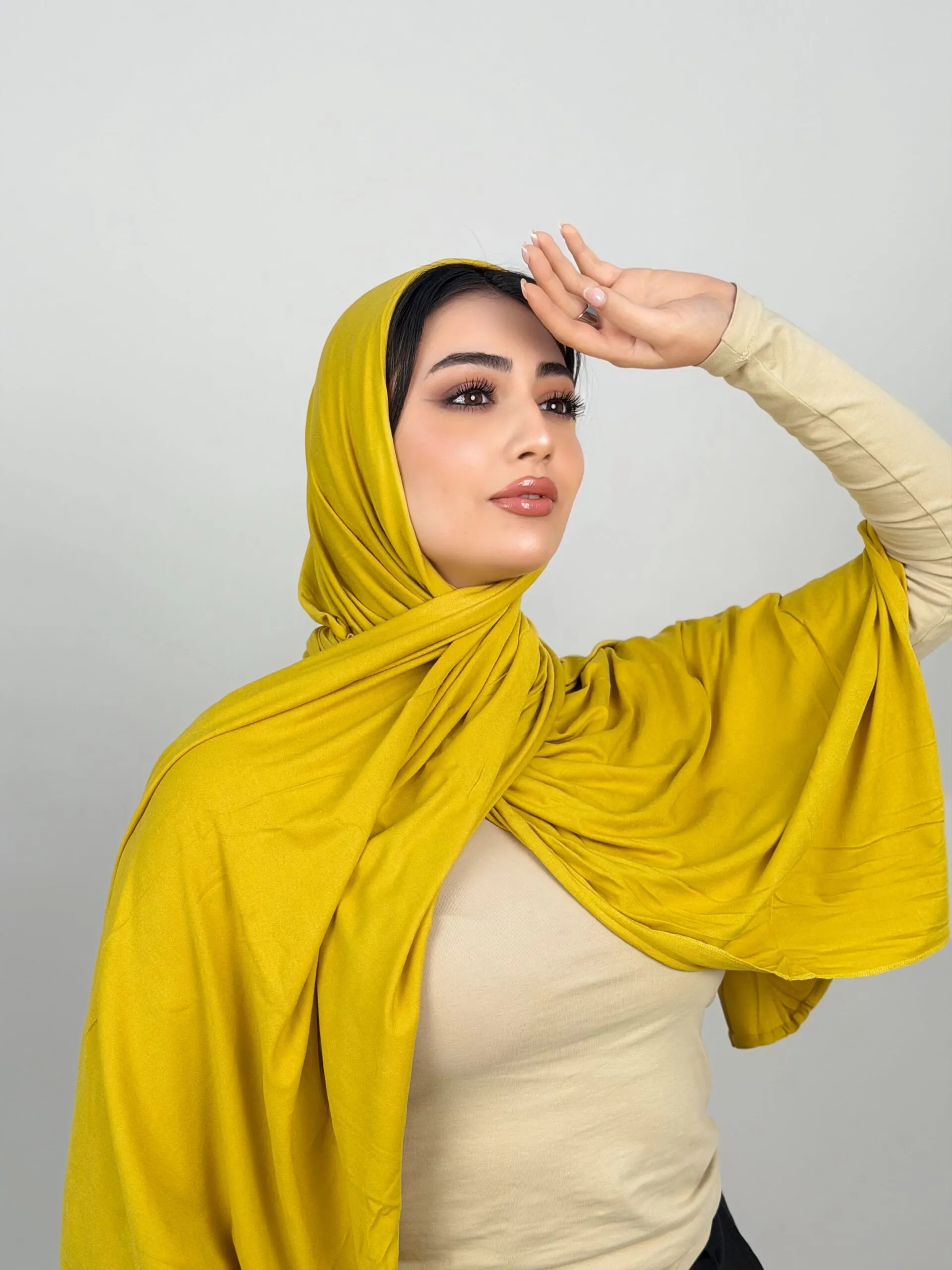 Foulard Cotton Viscose Jaunâtre – Image 2