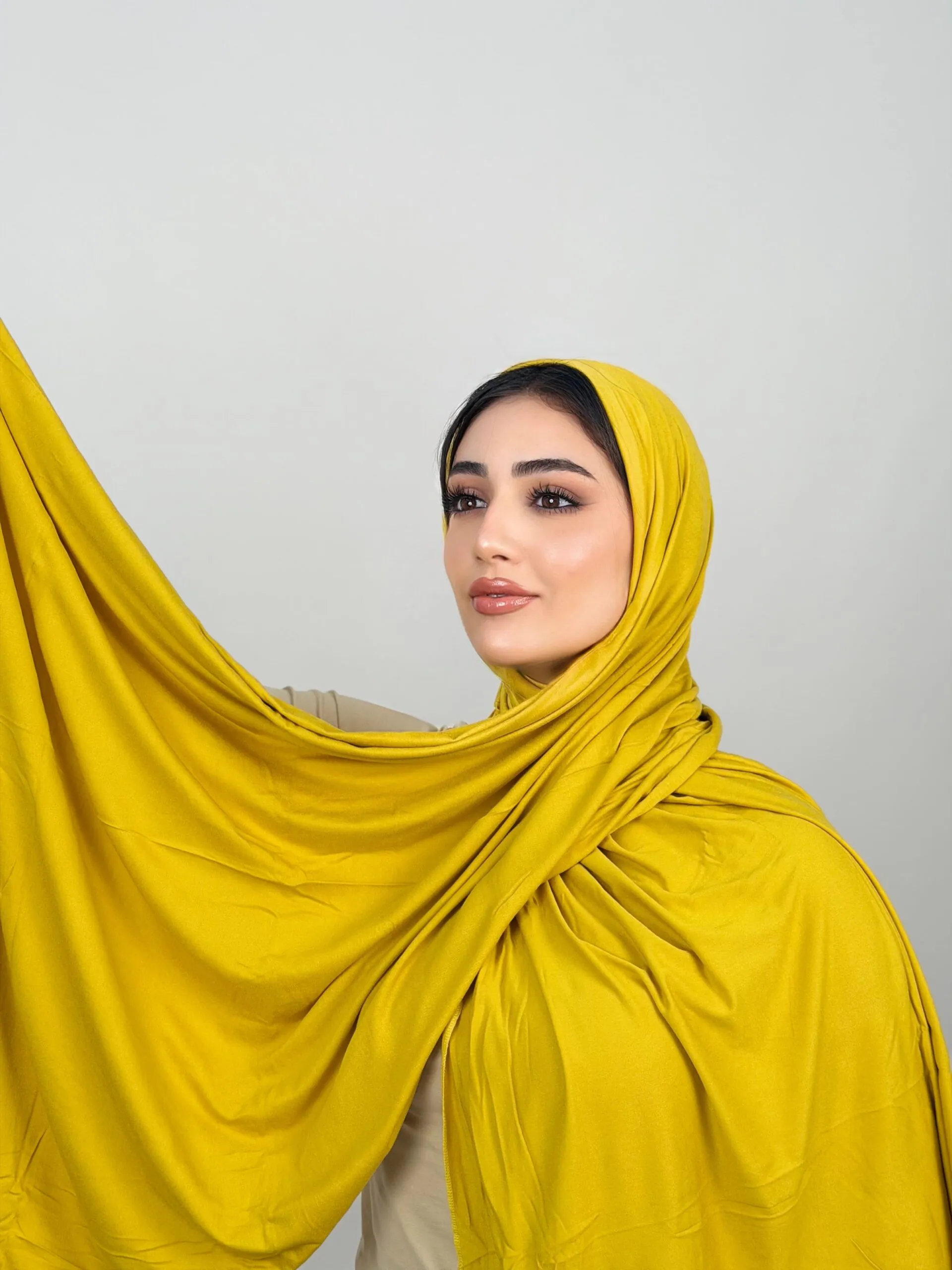 Foulard Cotton Viscose Jaunâtre – Image 1