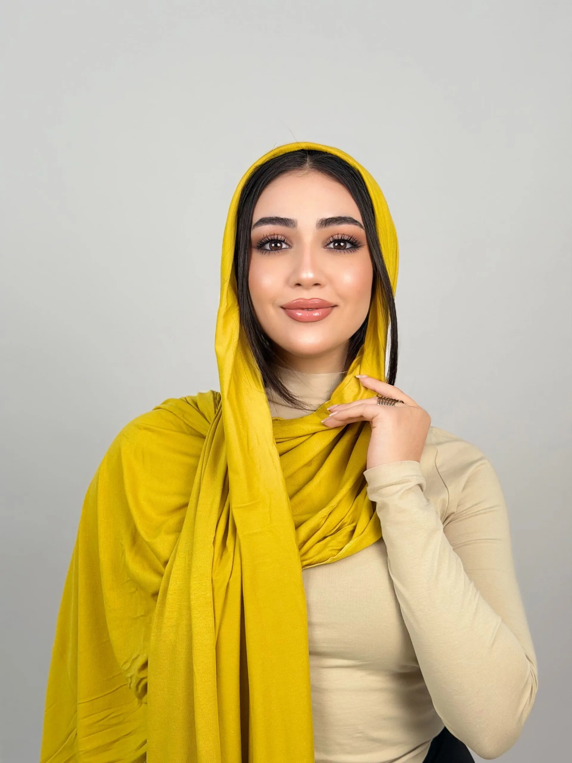 Foulard Cotton Viscose Jaunâtre – Image 3