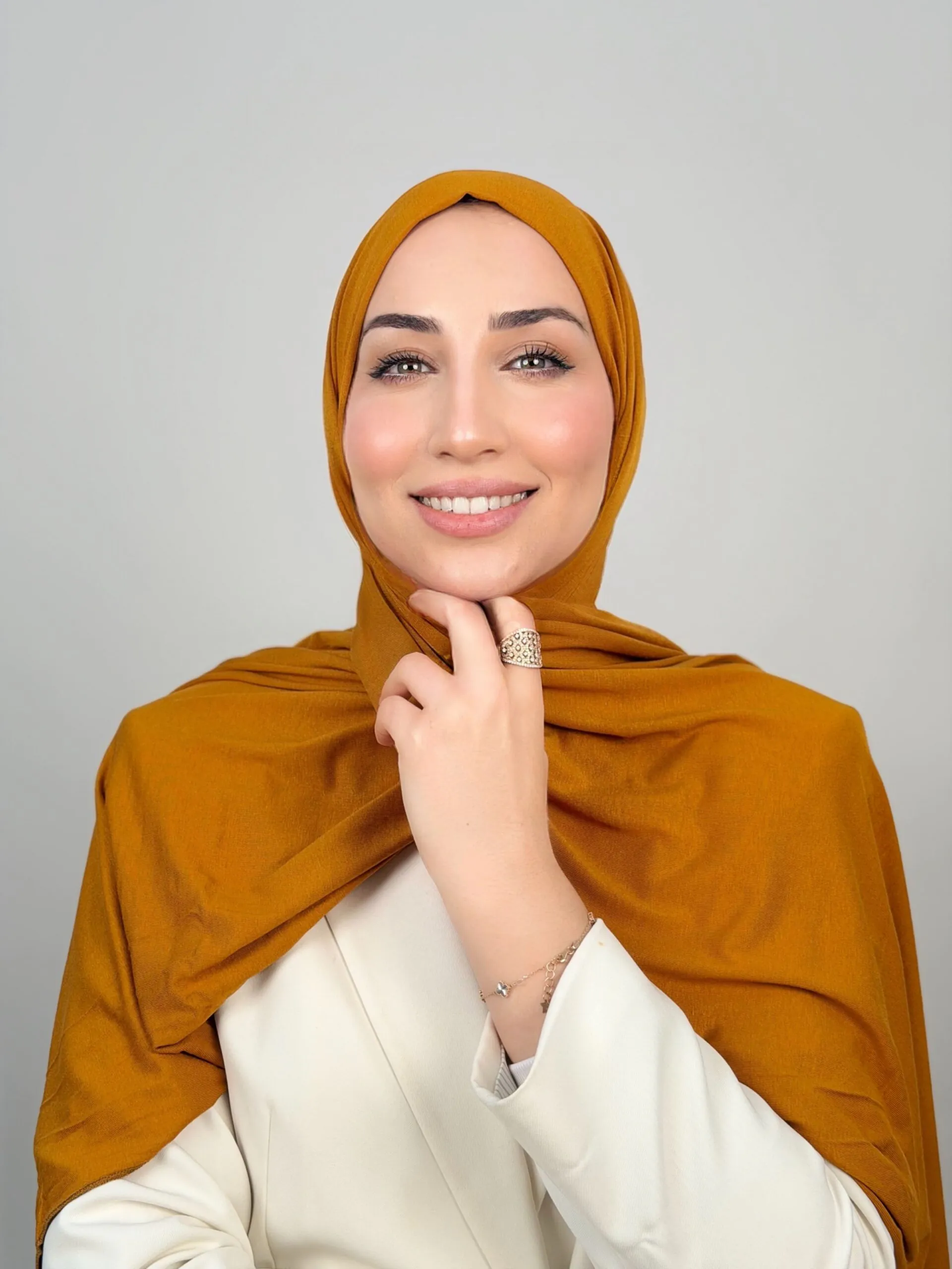 Foulard Cotton Viscose Moutard – Image 2