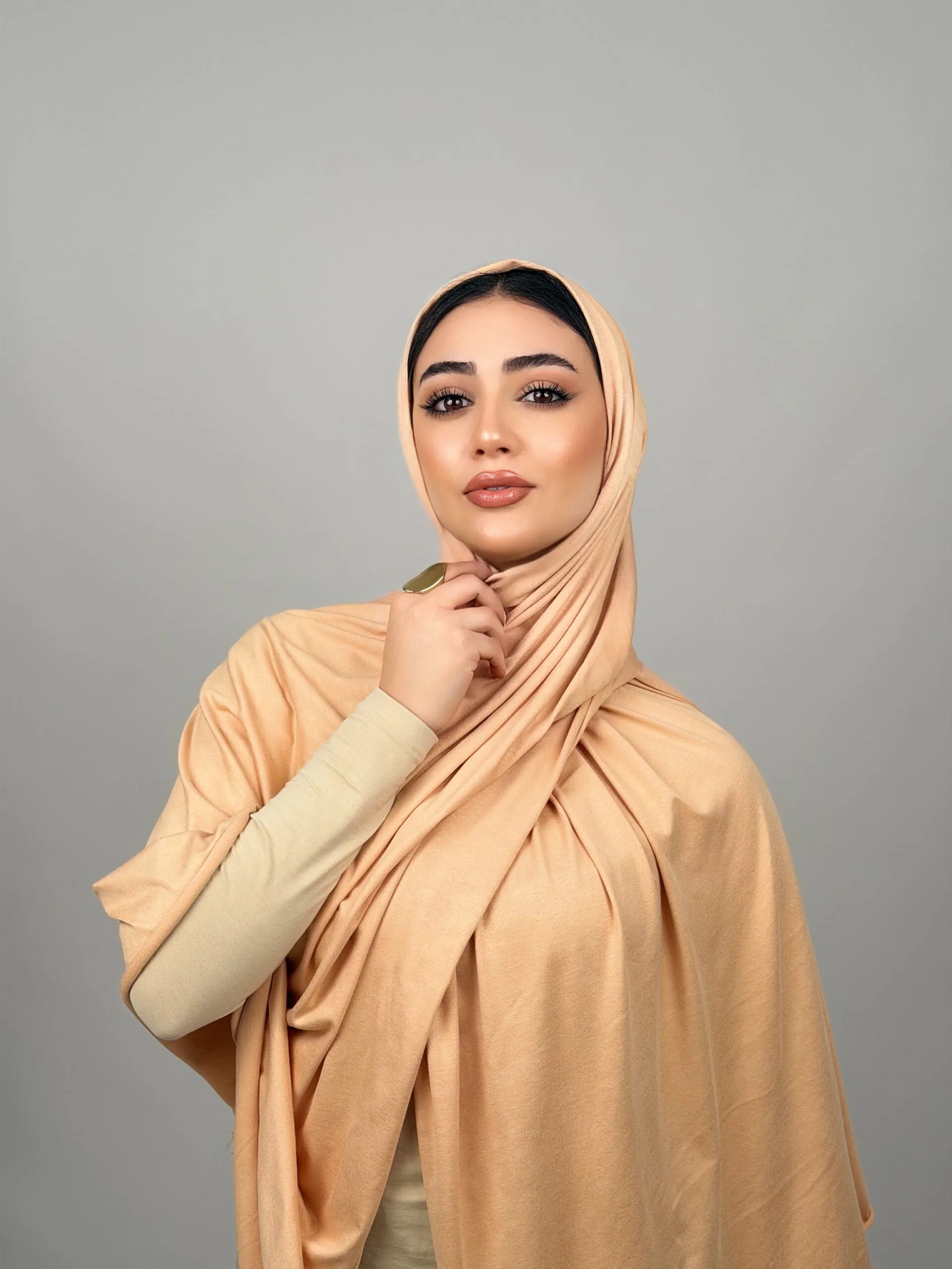 Foulard Cotton Viscose Vanille – Image 2