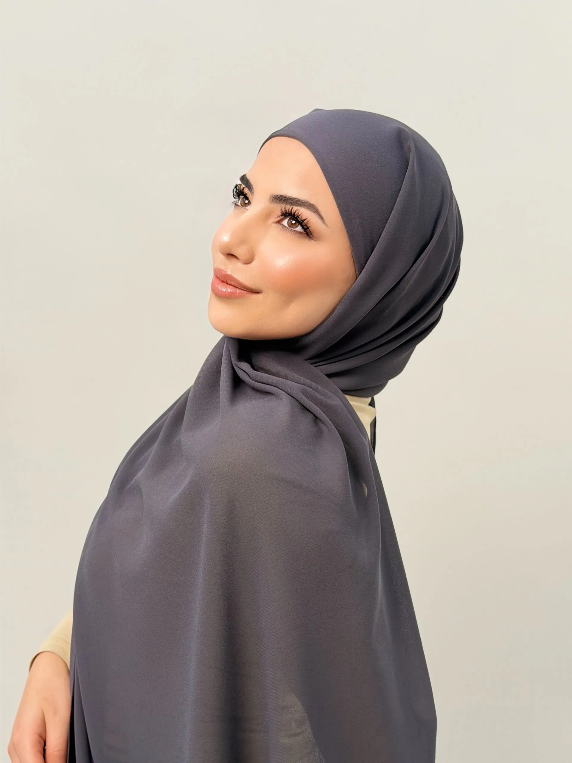 Foulard Chiffon Dark Grey – Image 2