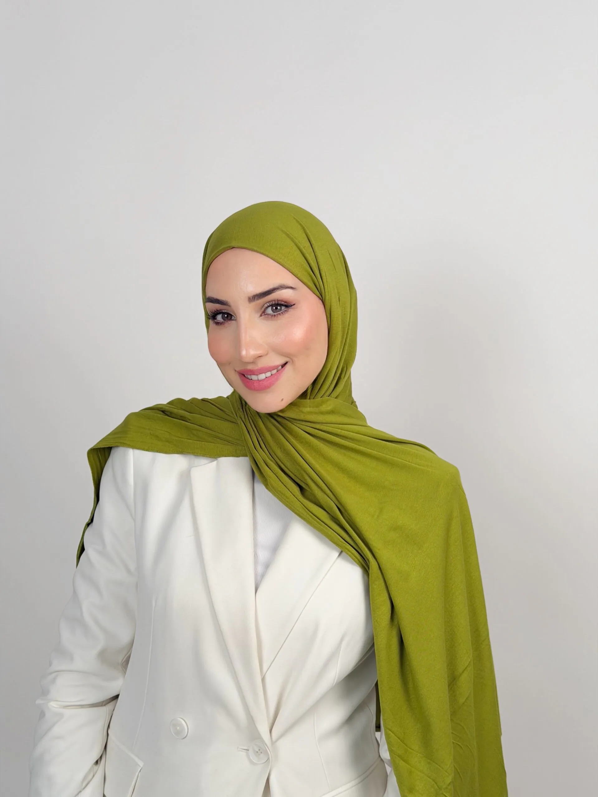 Foulard Cotton Viscose Vert Anis – Image 1