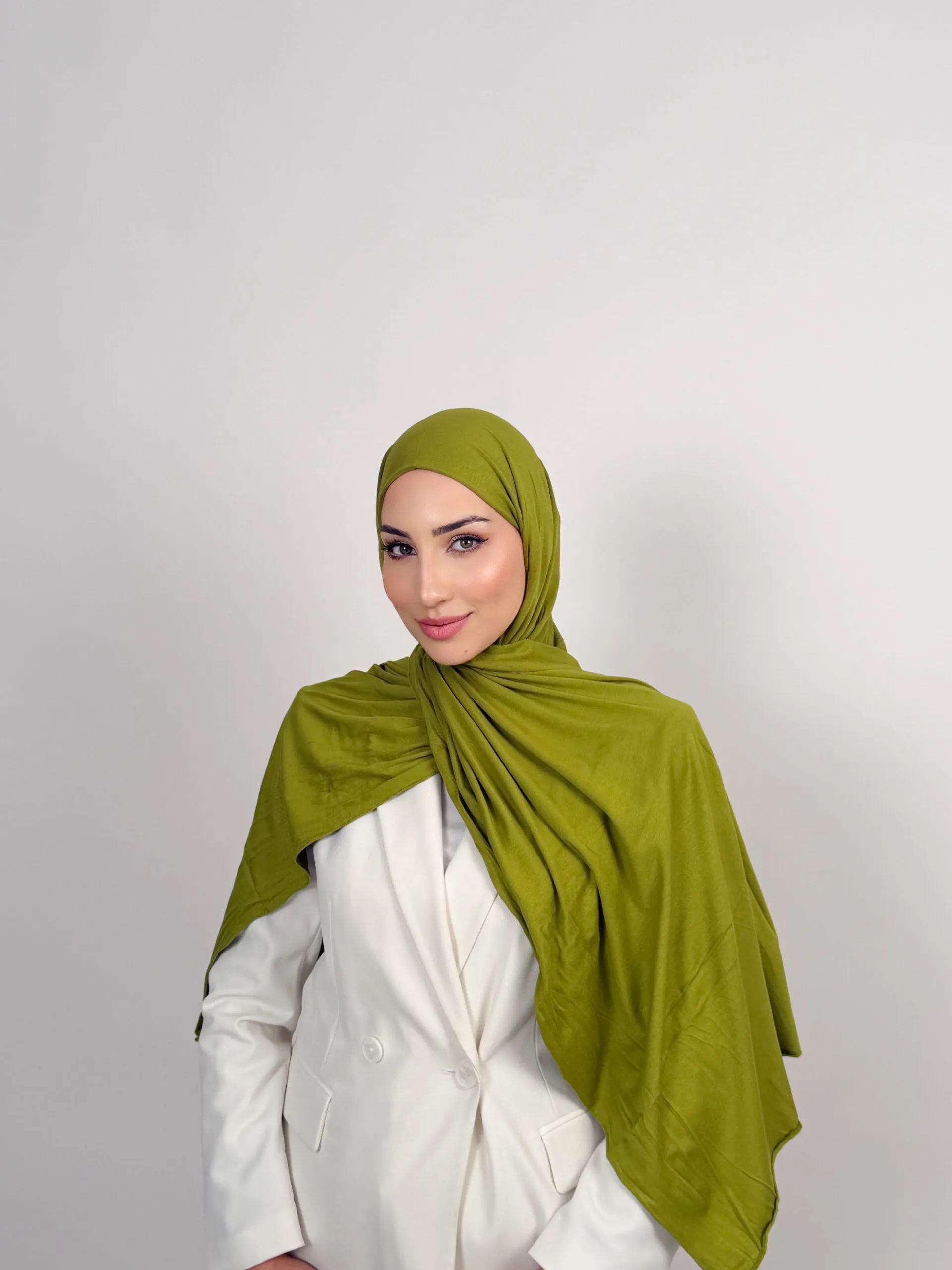 Foulard Cotton Viscose Vert Anis – Image 2