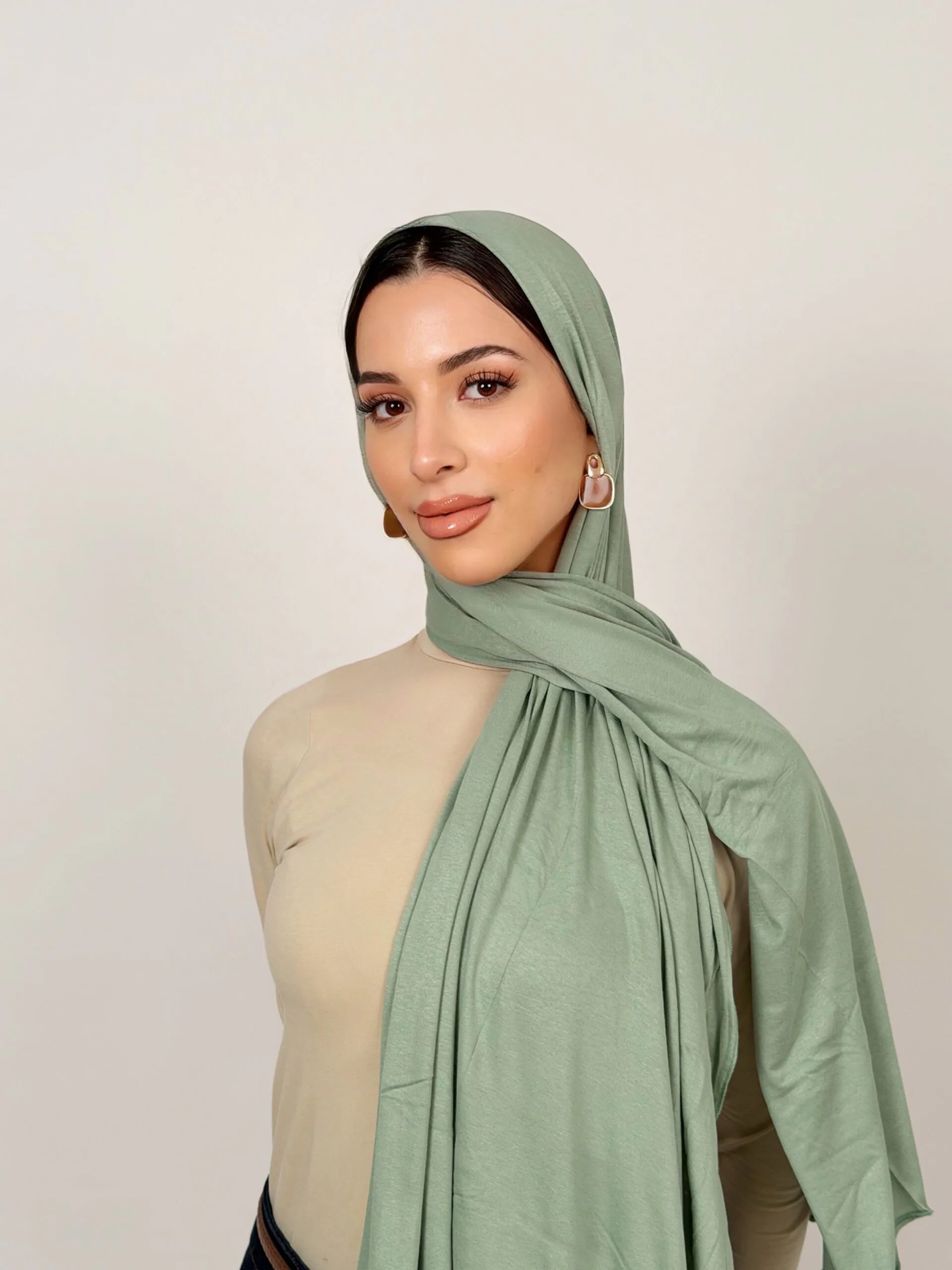 Foulard Cotton Viscose Light Green – Image 2