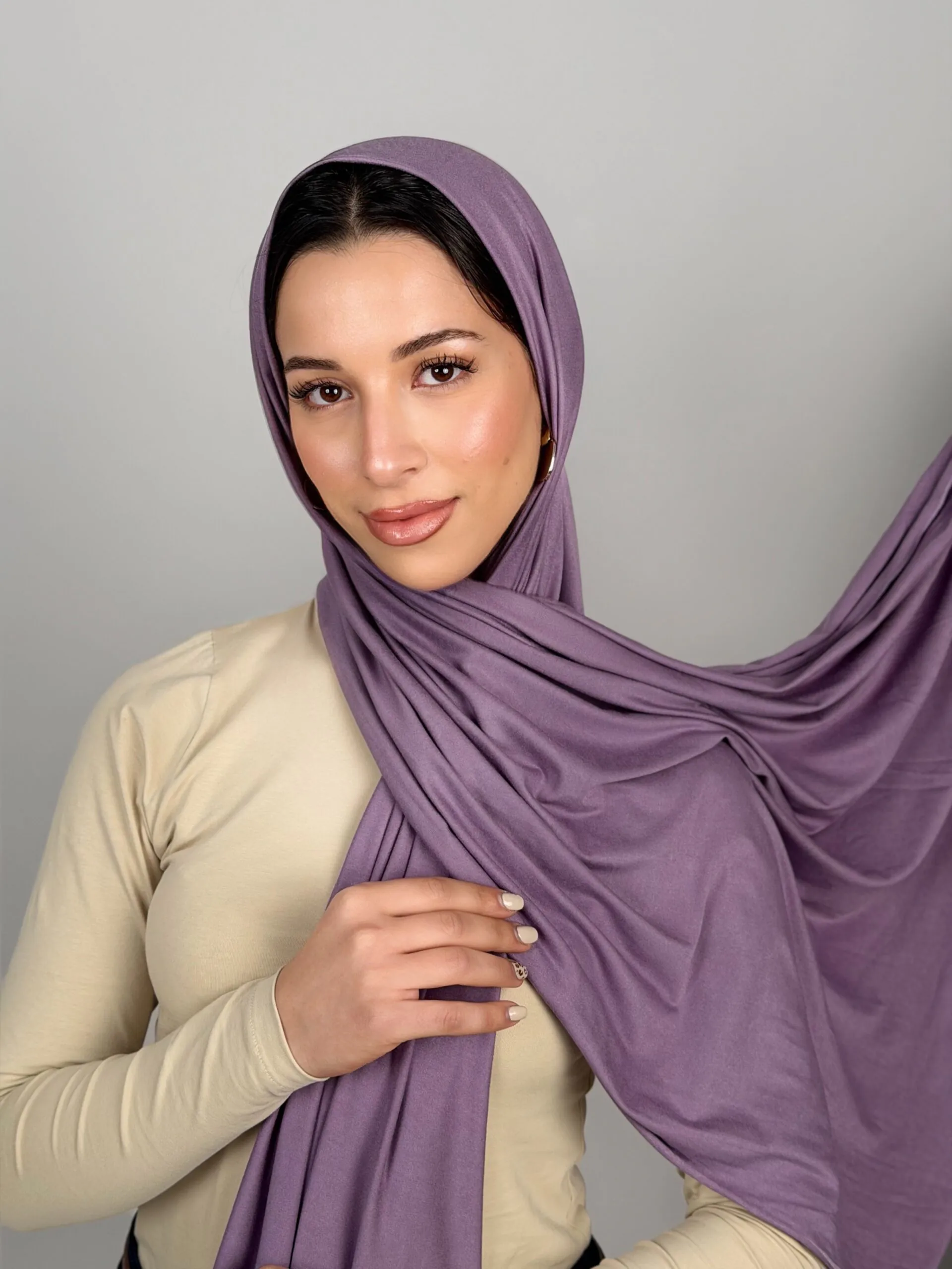 Foulard Cotton Viscose Lavender – Image 3