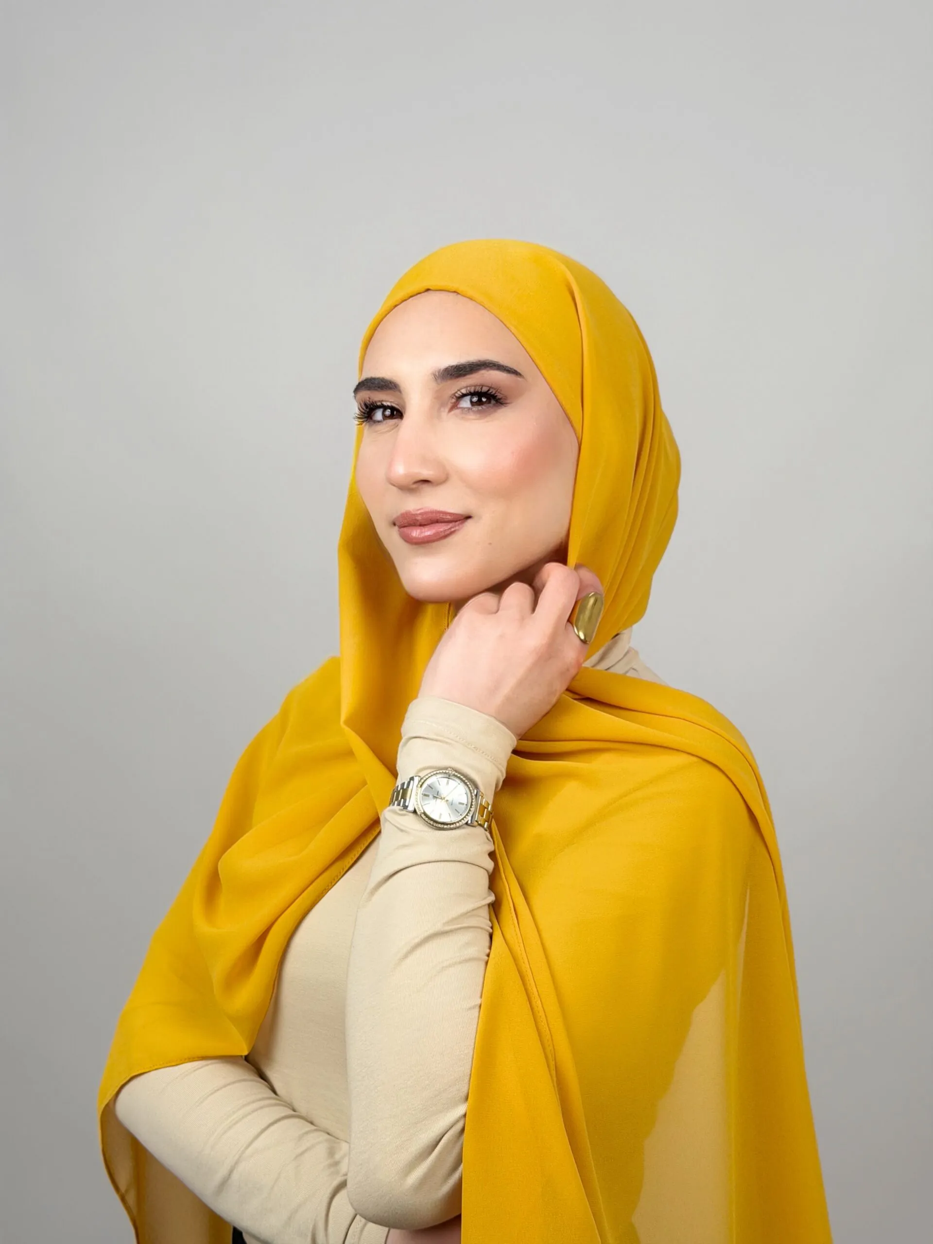 Foulard Chiffon Mellon Yellow – Image 2