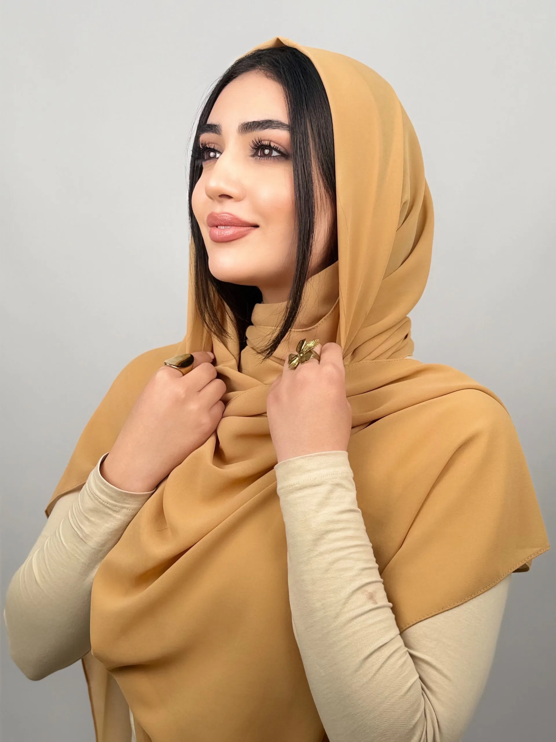 Foulard Chiffon Miel – Image 2