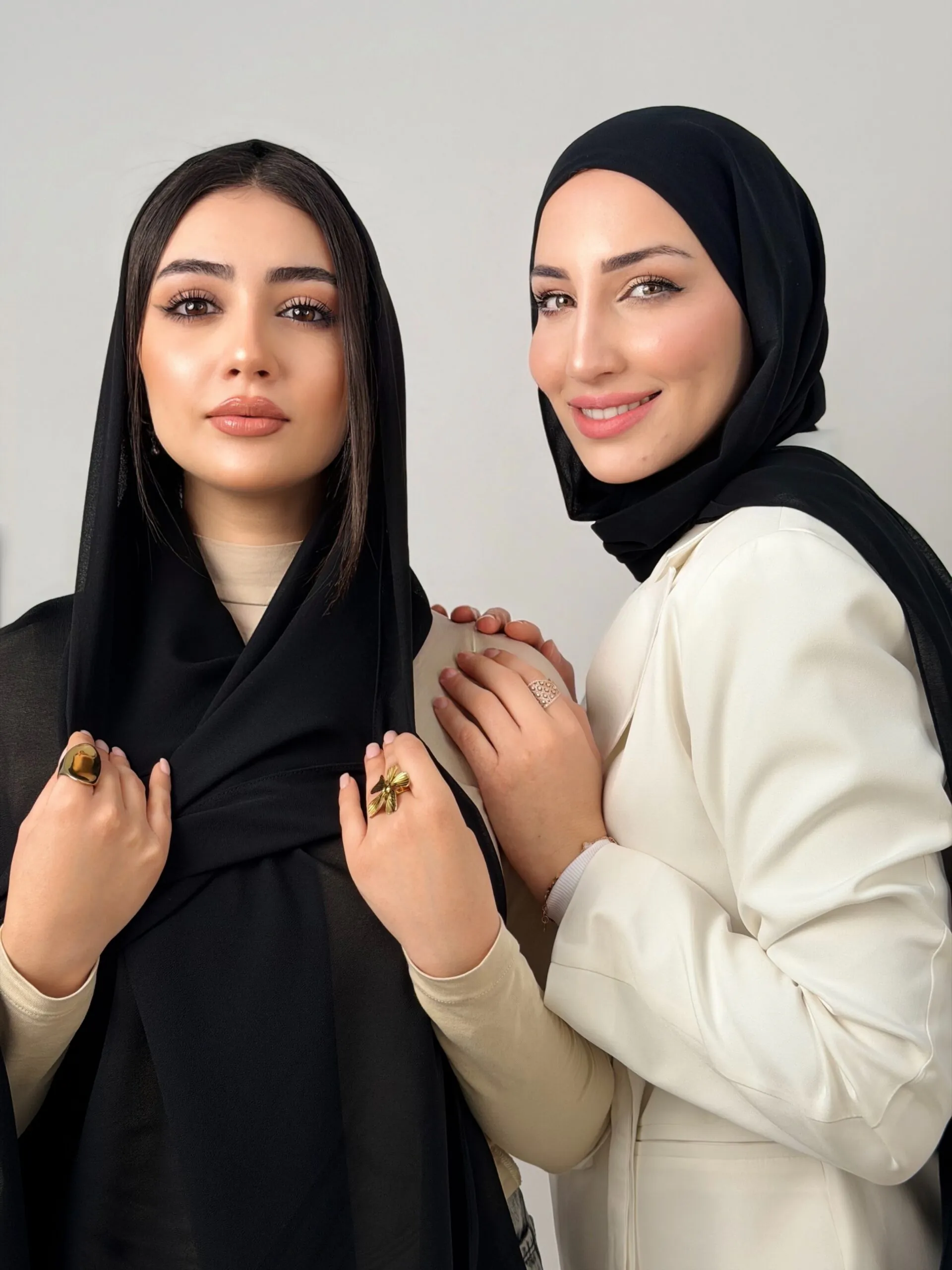 Foulard Chiffon Noir – Image 1