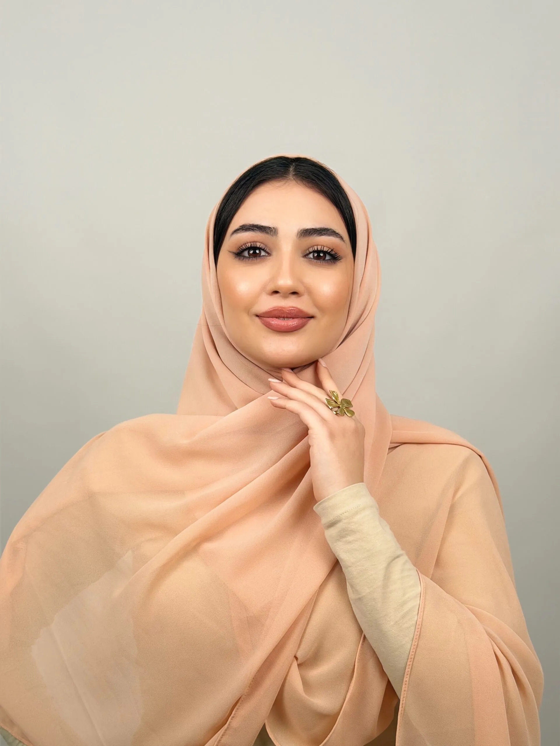 Foulard Chiffon Nude Pink – Image 3