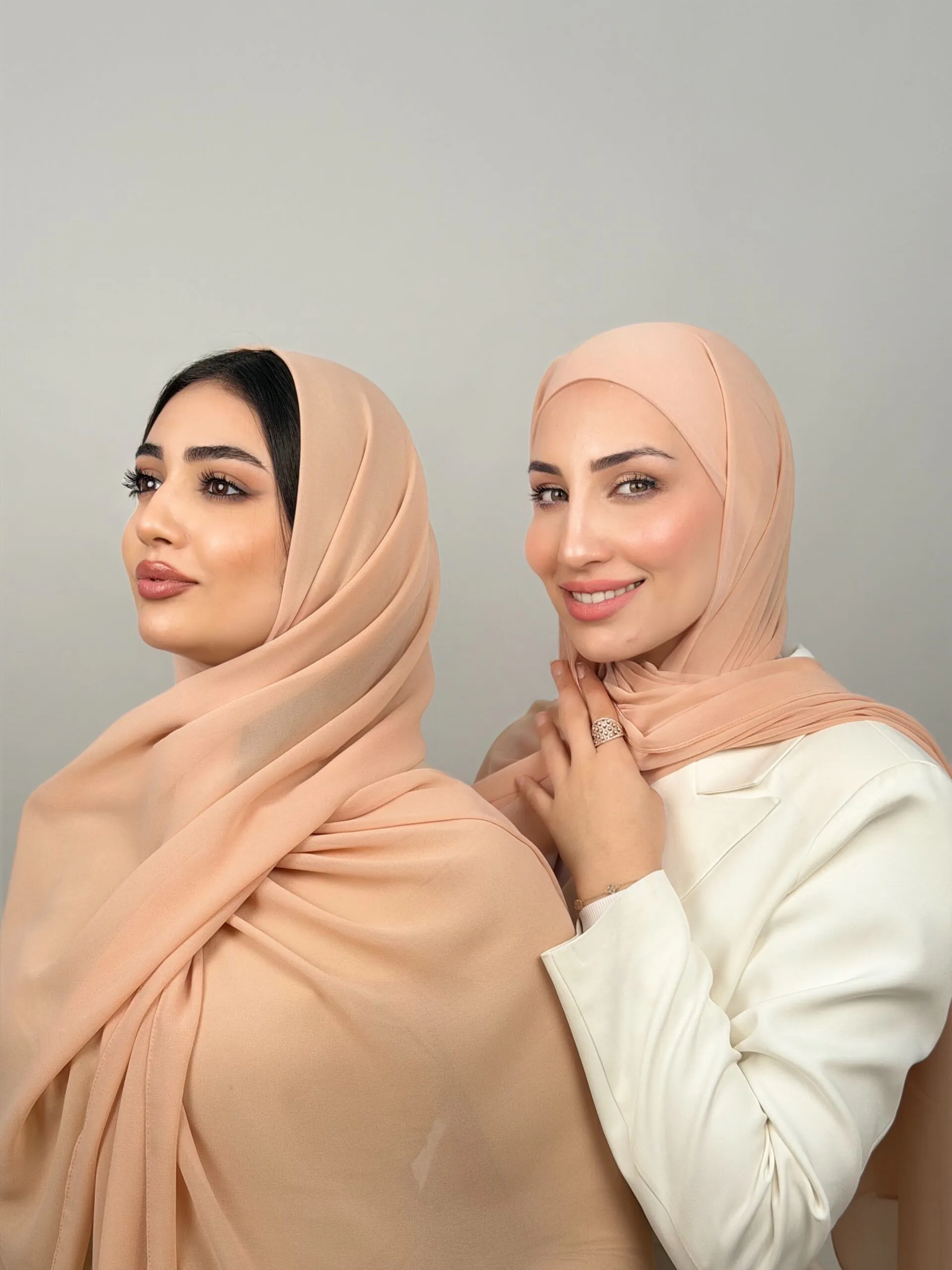 Nude Pink Foulard Chiffon Nude Pink – Image 1