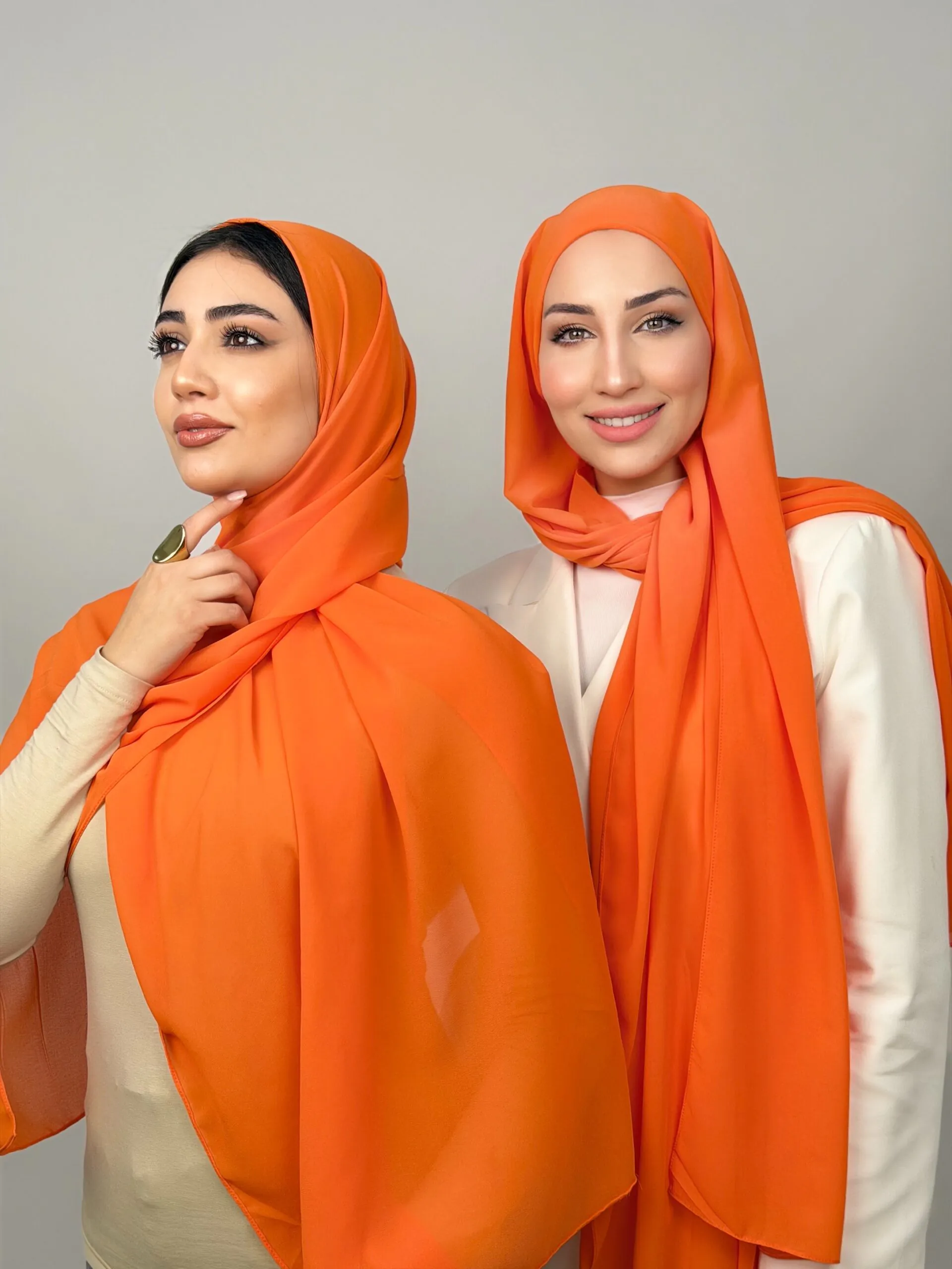 Foulard Chiffon Orongé – Image 1