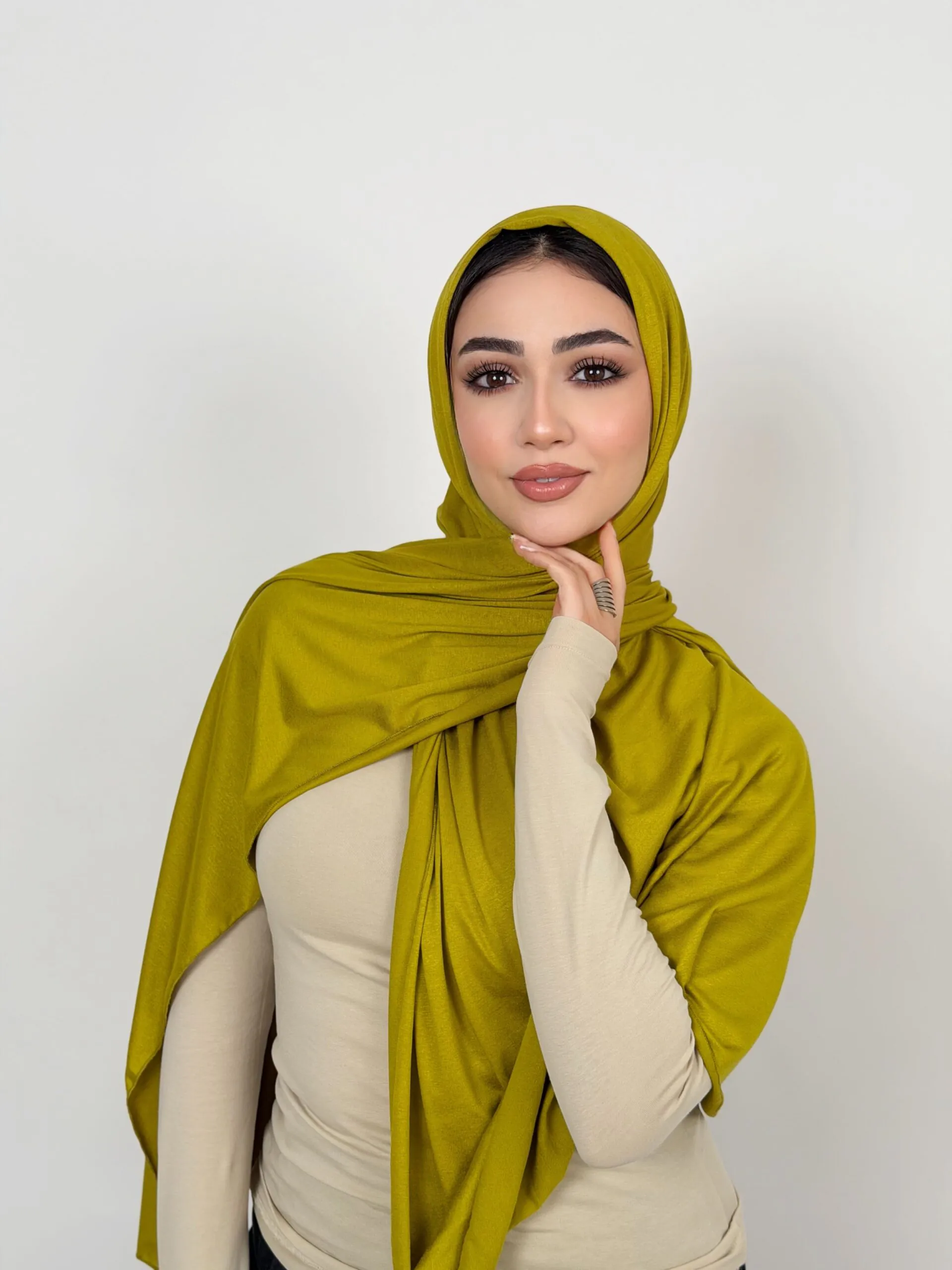Foulard Cotton Viscose Pistachio – Image 3