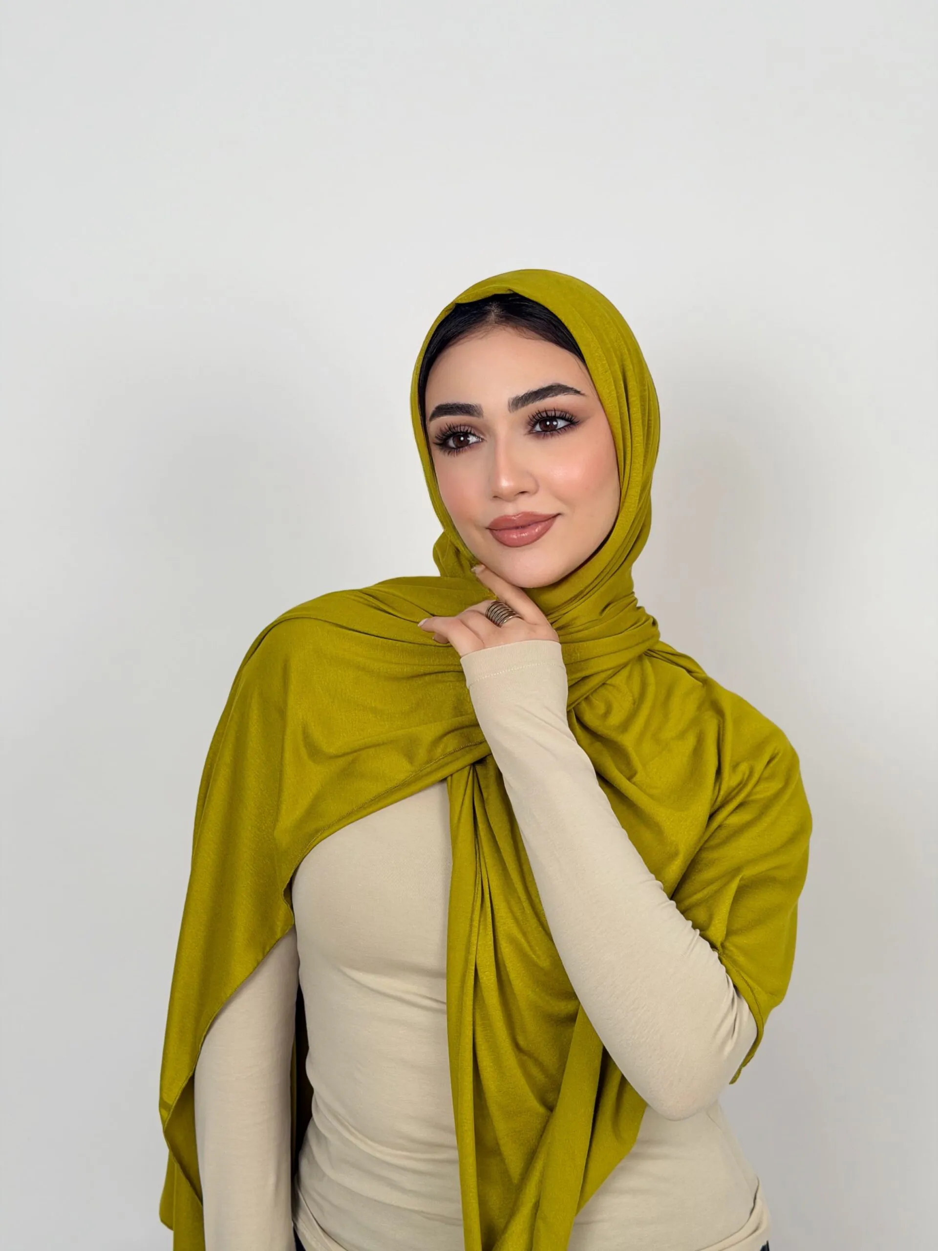 Foulard Cotton Viscose Pistachio – Image 2