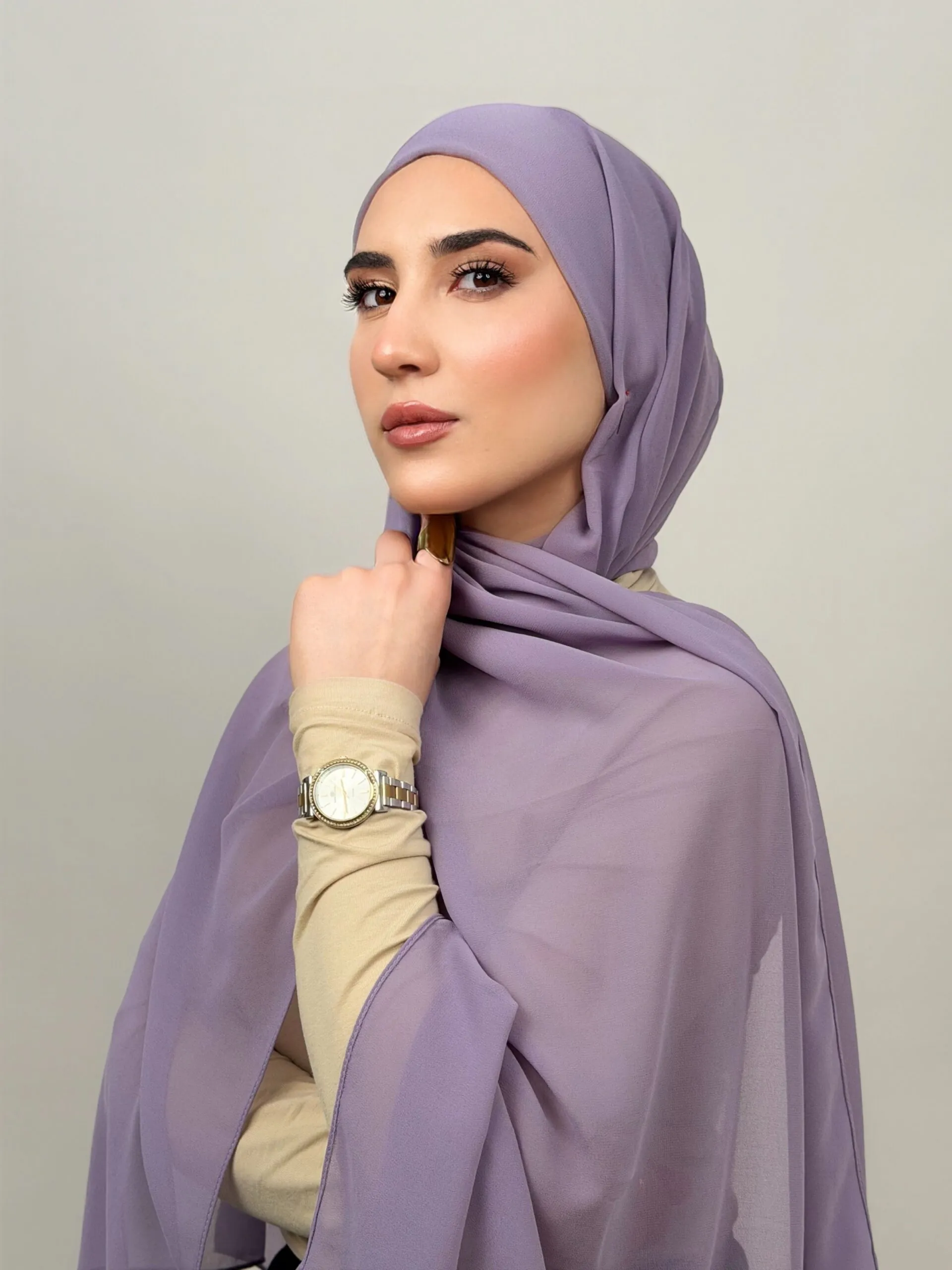 Foulard Chiffon Purple – Image 2