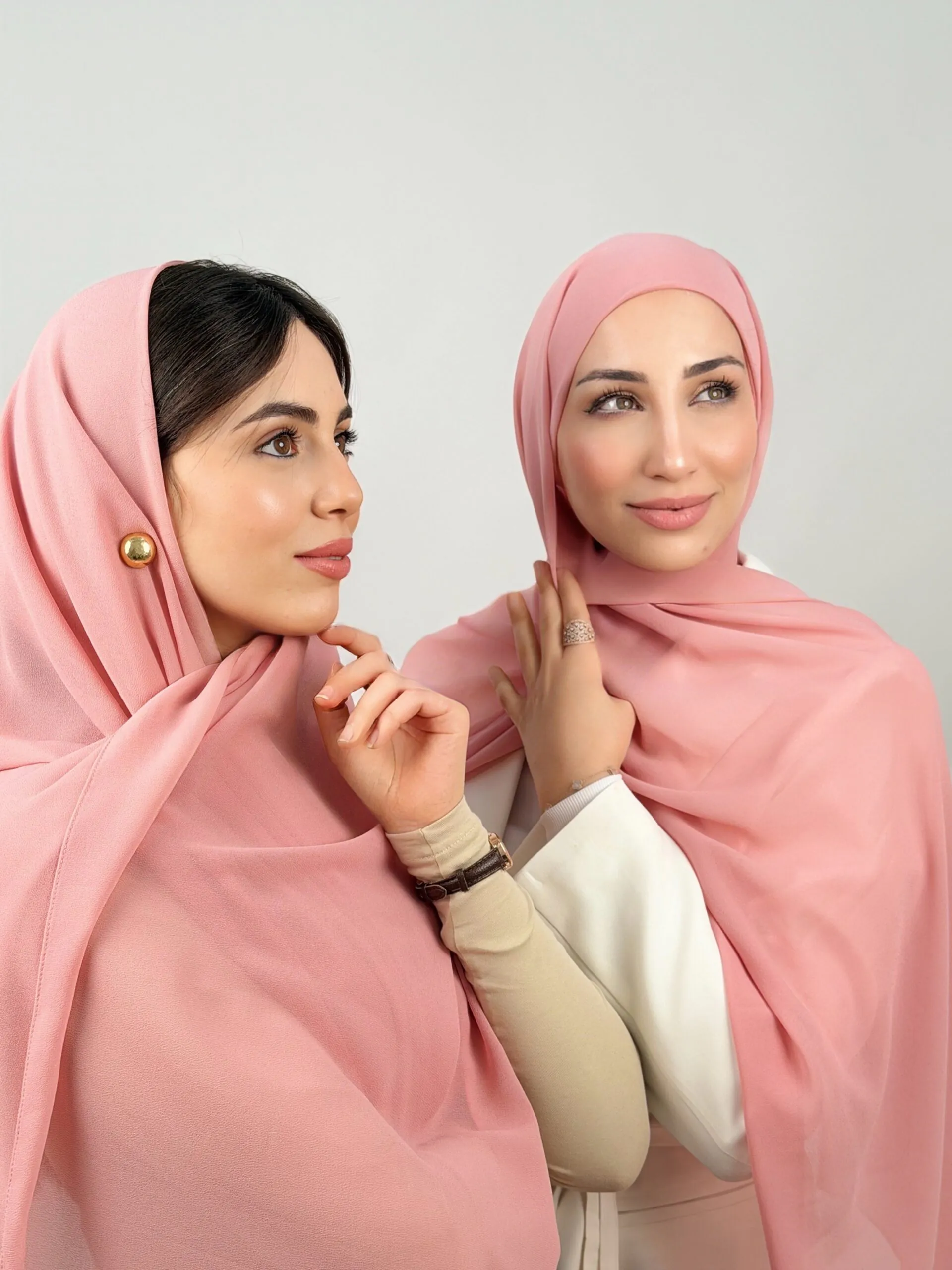 Rose Barbie Foulard Chiffon Rose Barbie – Image 1