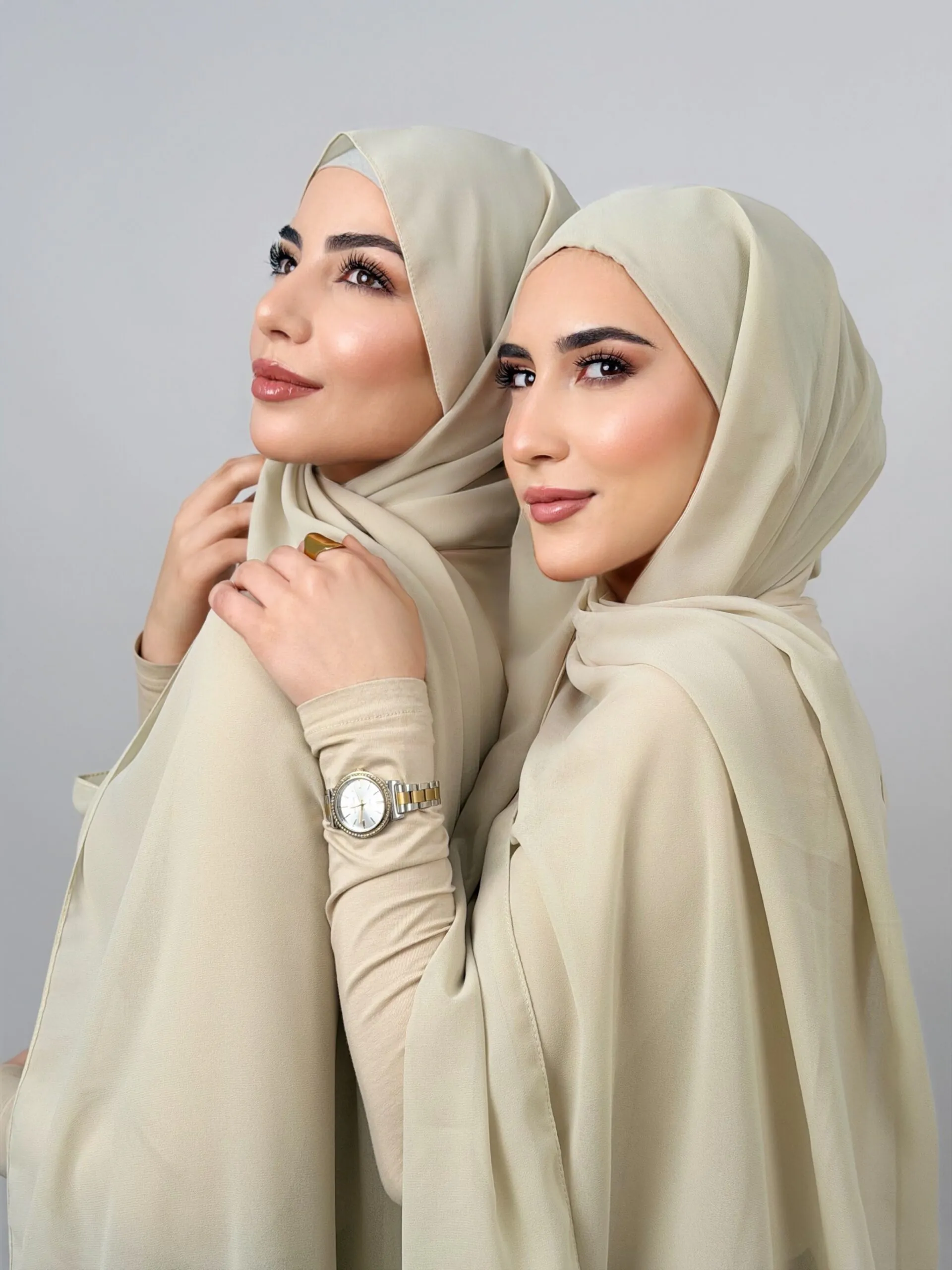 Silver Foulard Chiffon Silver – Image 1