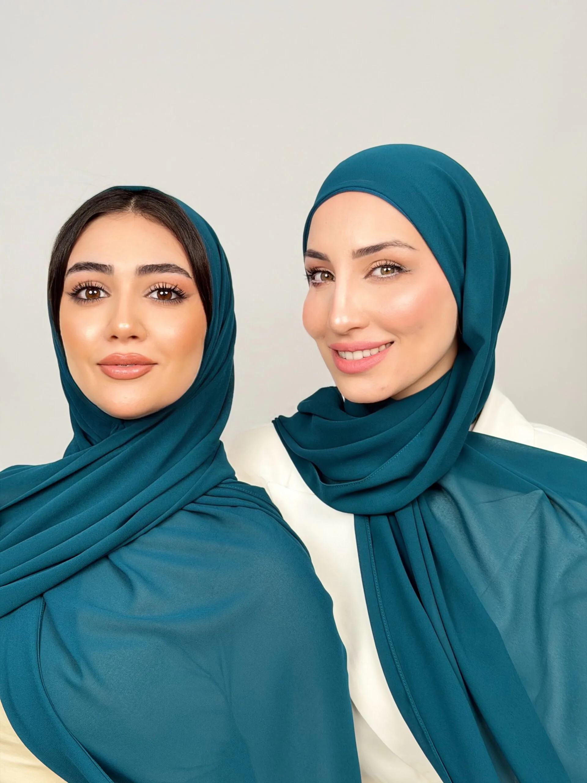 Foulard Chiffon Turquoise – Image 1